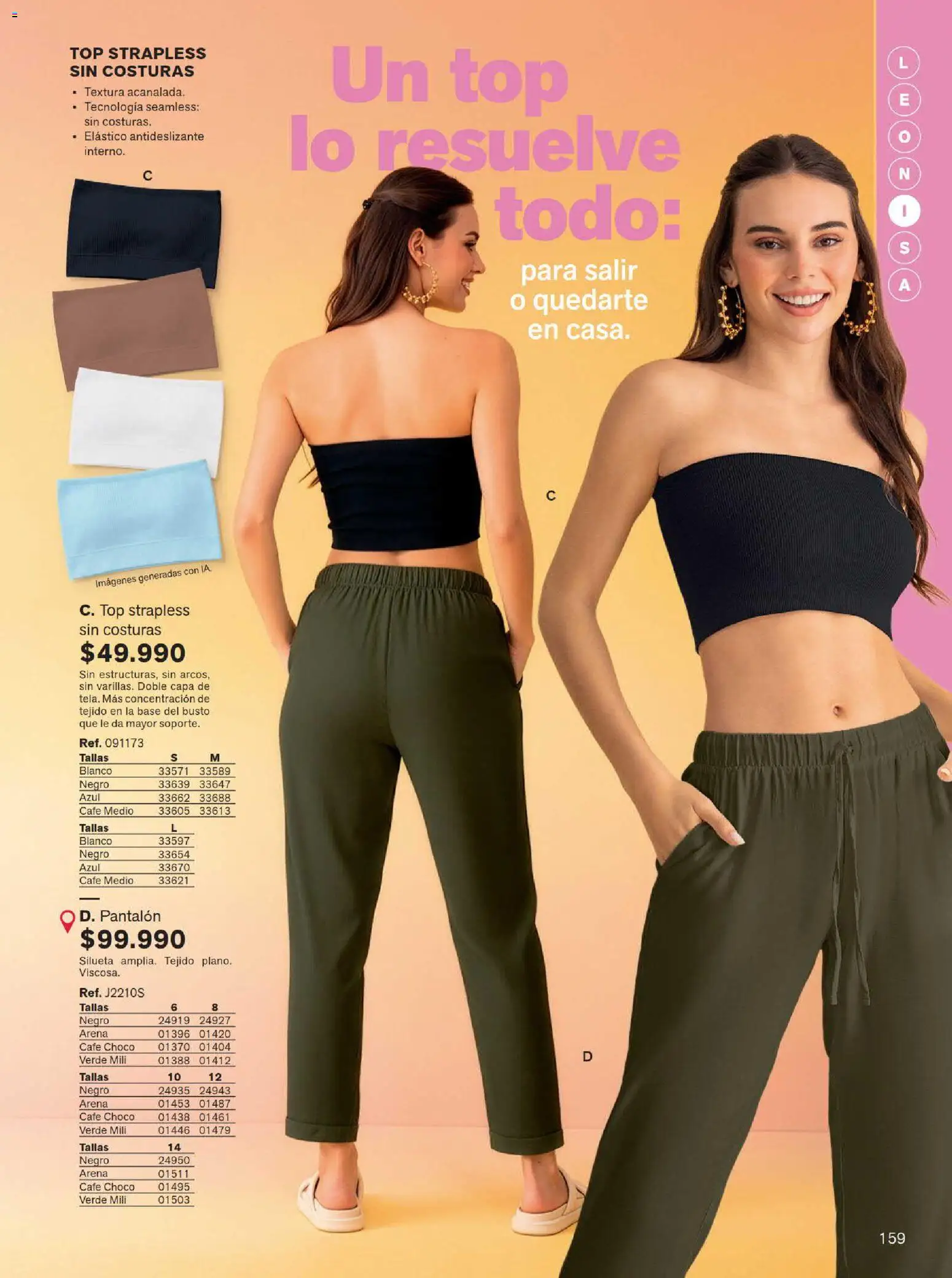 Leonisa revista - valida desde el 15/07/2026 | Página: 159 | Productos: Top, Café
