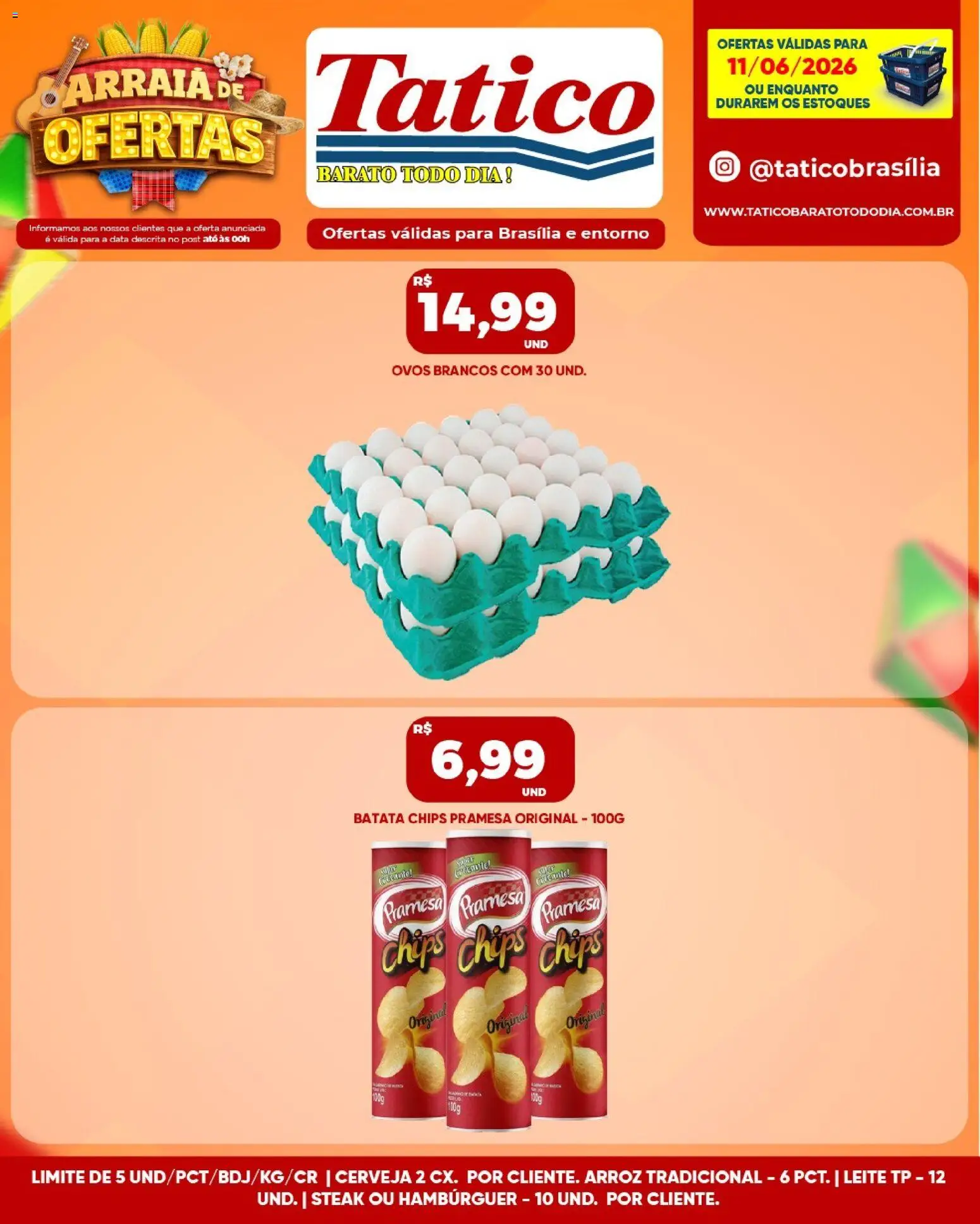 Tatico Folheto - válido de 12.06.2026 | Página: 36 | Produtos: Leite, Ovos, Arroz, Batata