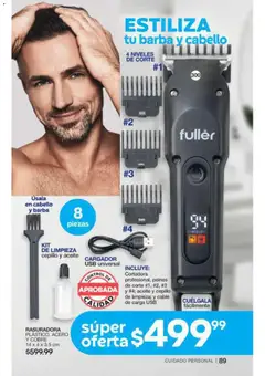 Vista previa de Fuller campaña 12 2026, nuevo folleto de la tienda, válido en México a partir del 16/09/2026 | Página: 90 | Productos: Usb, Cargador, Cable, Rasuradora