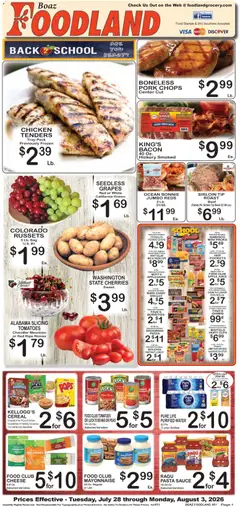 Preview of Foodland weekly ads valid from 07/28/2026