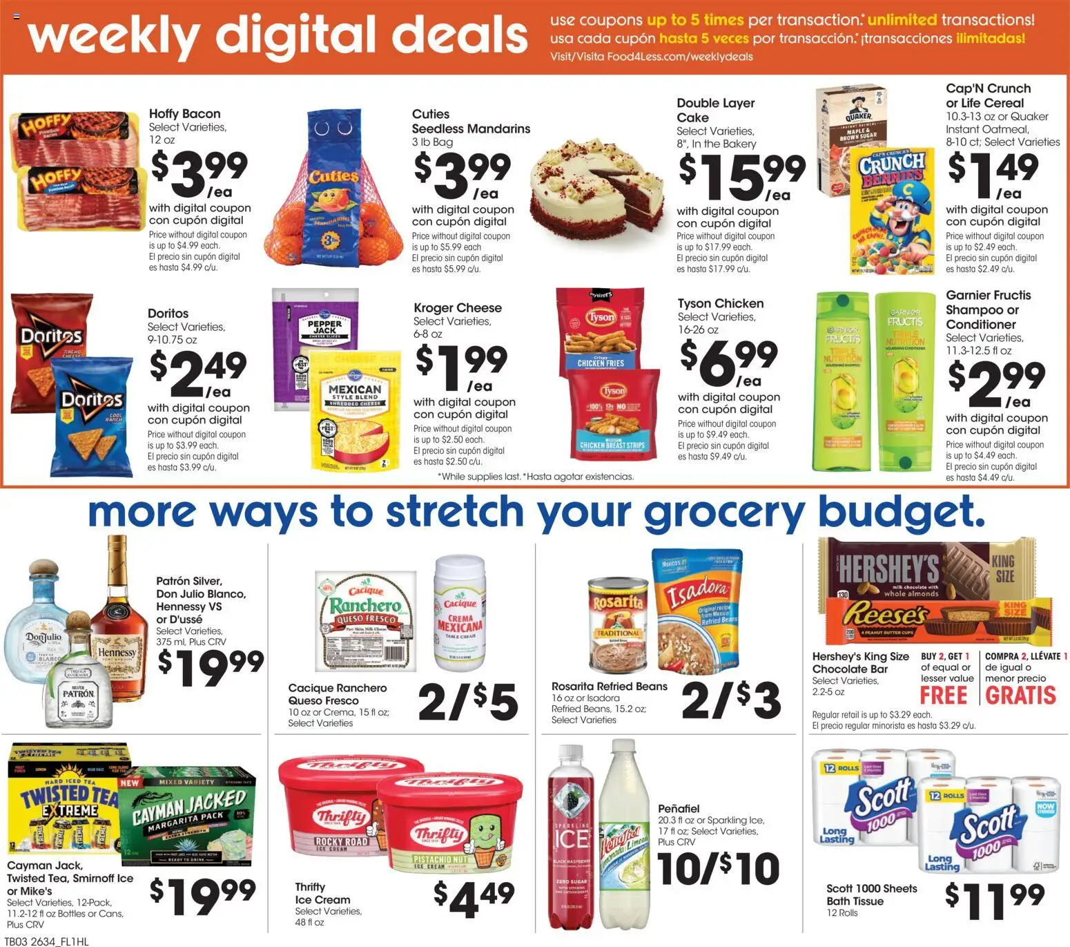 Food 4 Less Weekly Ad - valid from 09/23/2026 | Page: 4 | Products: Almonds, Chocolate bar, Ice, Bag