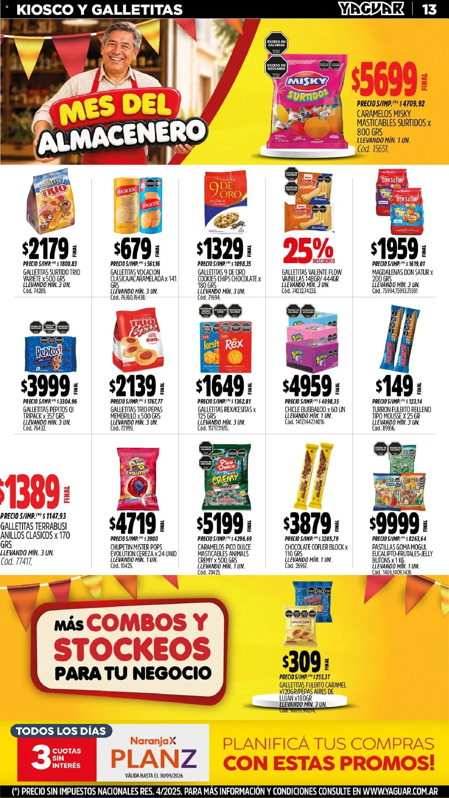 Yaguar - Oferta Semanal Misiones │ válido desde el 31/08/2026 | Página: 13 | Productos: Pico, Mousse, Chocolate, Chicle