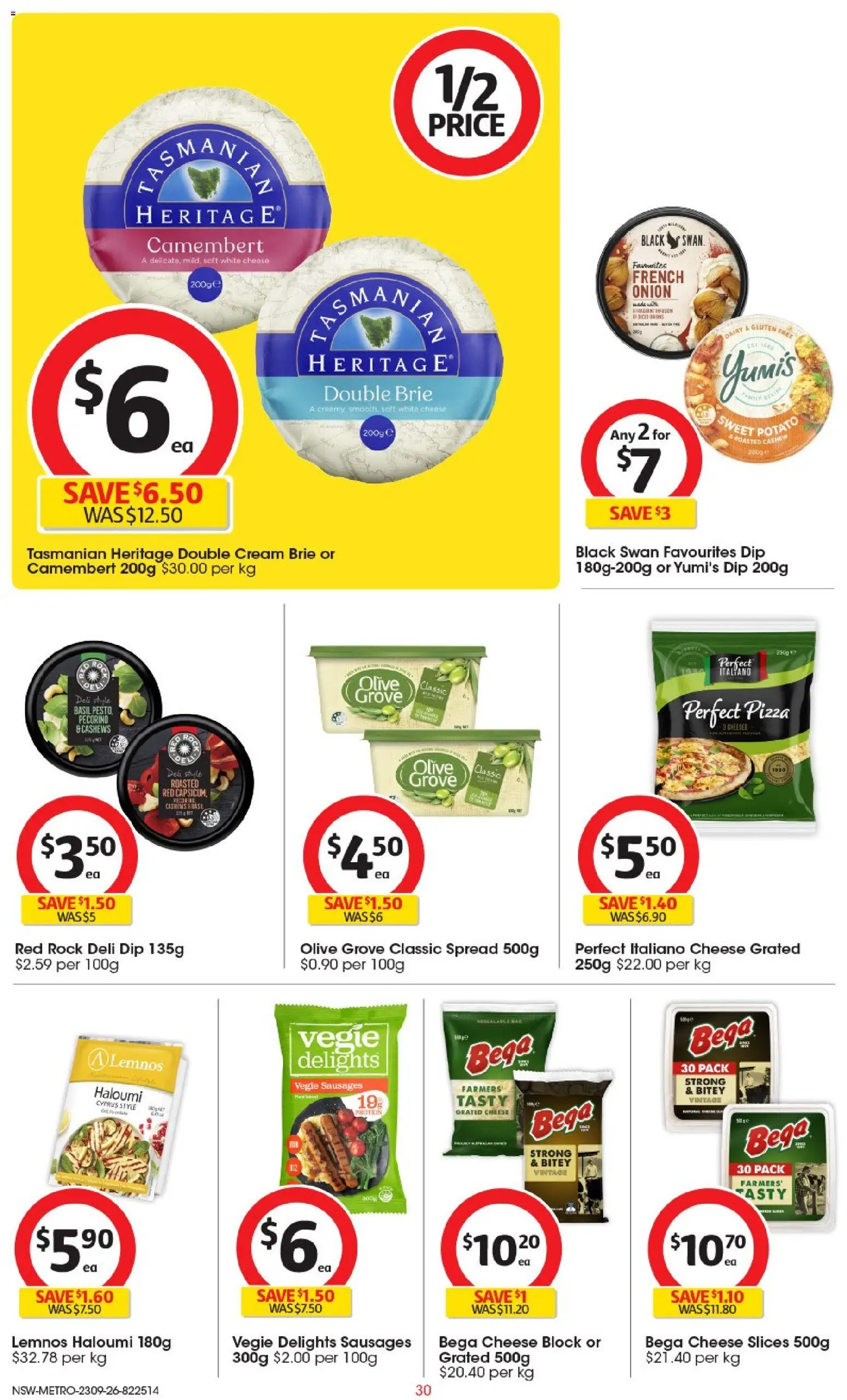 Coles catalogue - valid from 23/09/2026 | Page: 30 | Products: Dairy, Pizza, Camembert, Onion