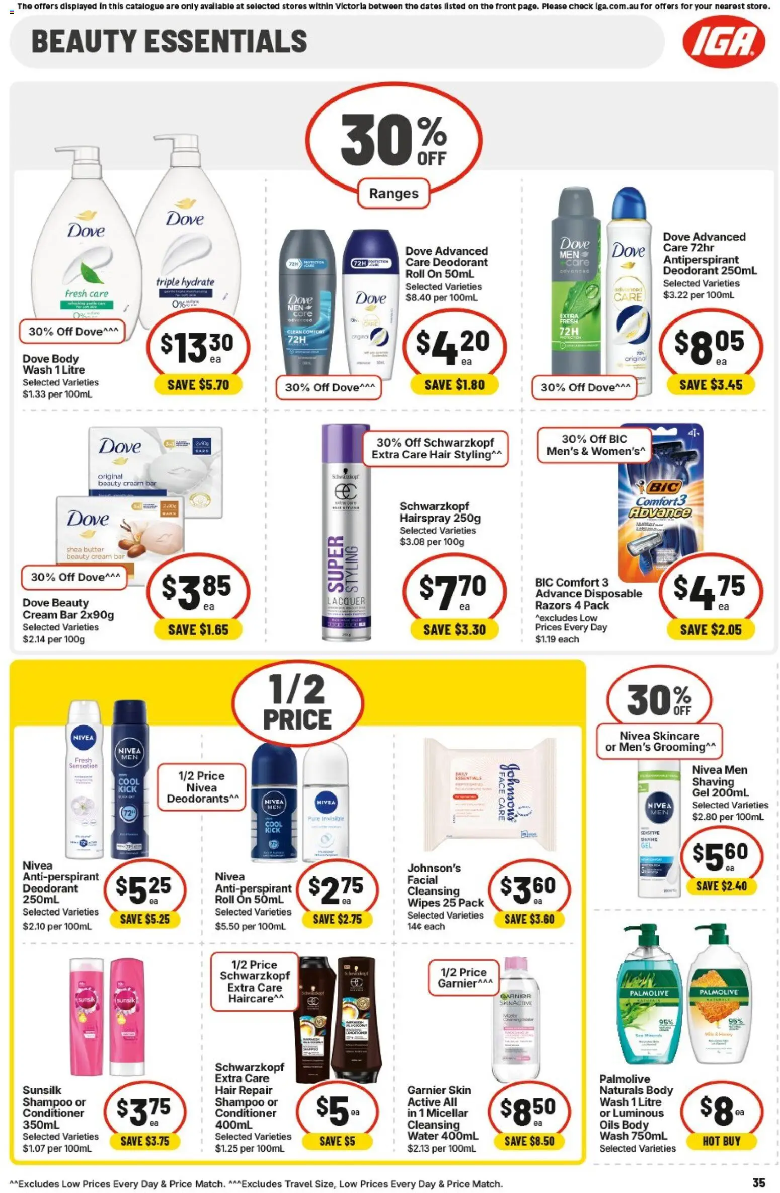 IGA catalogue - valid from 20.05.2026 | Page: 35 | Products: Butter, Shampoo, Antiperspirant, Razors