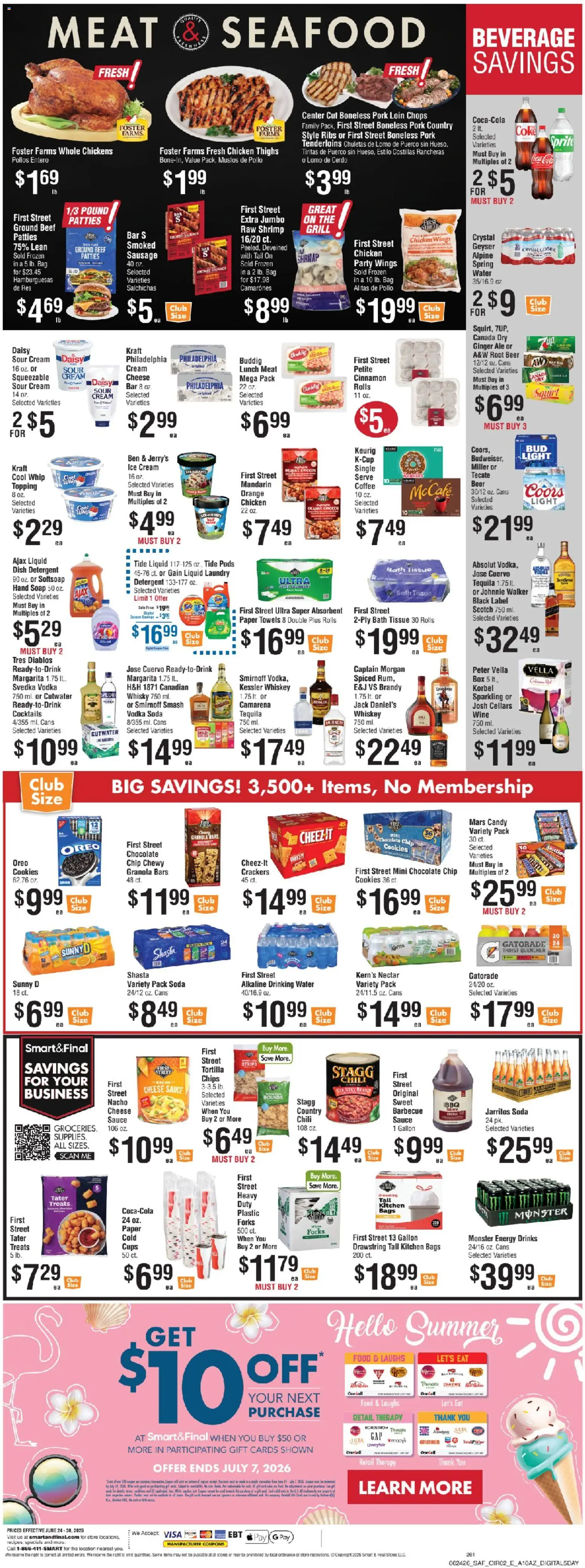 Smart & Final Weekly Ad - valid from 06/26/2026 | Page: 3 | Products: Coffee, Vodka, Chocolate Chip, Grill