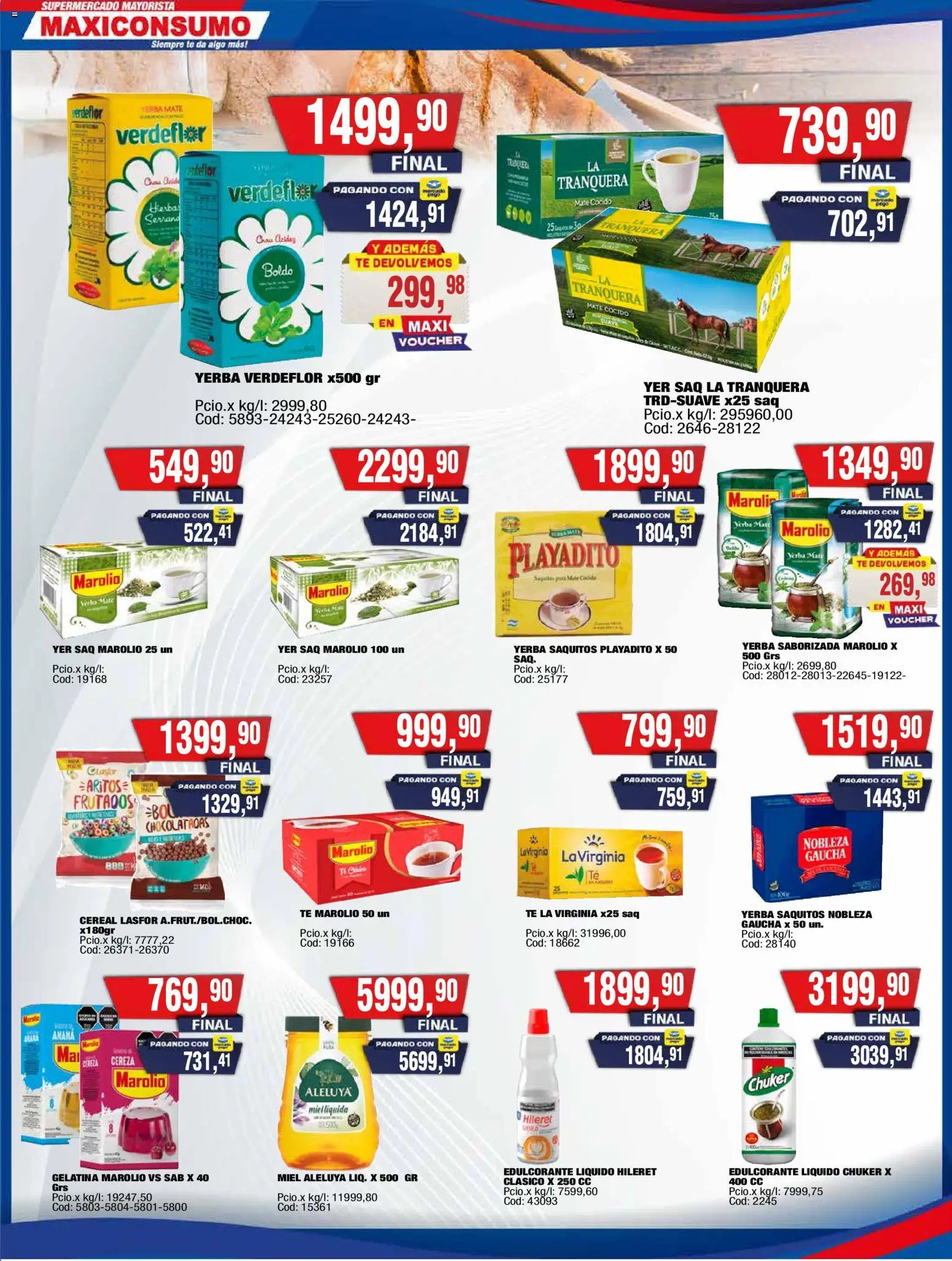 Maxiconsumo - Ofertas │ válido desde el 28/09/2026 | Página: 11 | Productos: Yerba, Edulcorante, Té, Mate cocido