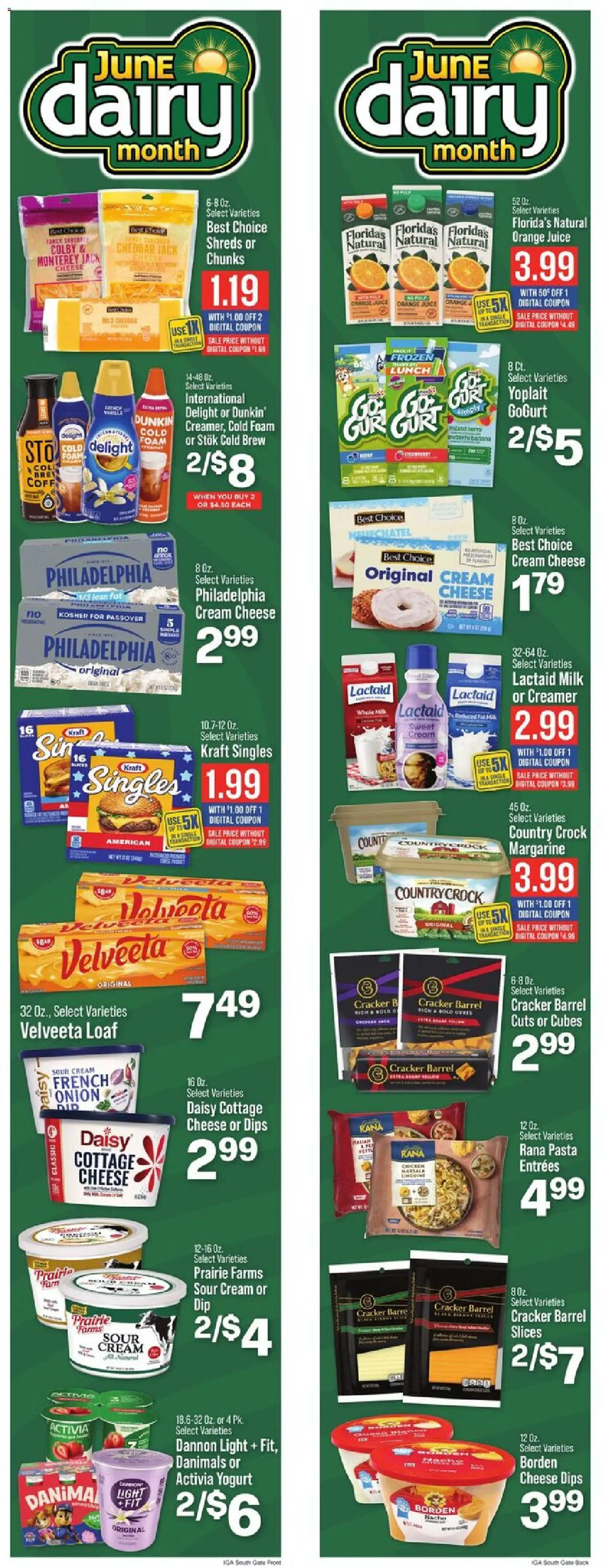 IGA Weekly Ad - valid from 06/24/2026 | Page: 2 | Products: Milk, Juice, Sour cream, Pasta