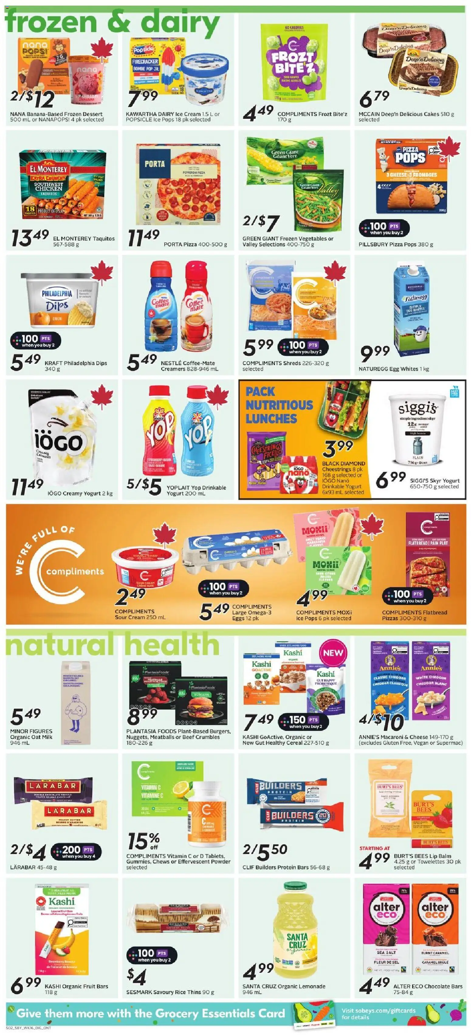 Sobeys flyer valid from Aug 13, 2026 | Page: 10 | Products: Cream, Cheddar, Yogurt, Pizza