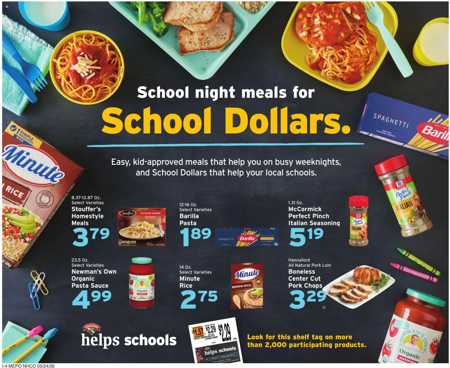Hannaford Weekly Ad - valid from 24.05.2026 | Page: 12 | Products: Shelf, Pork, Pasta, Sauce