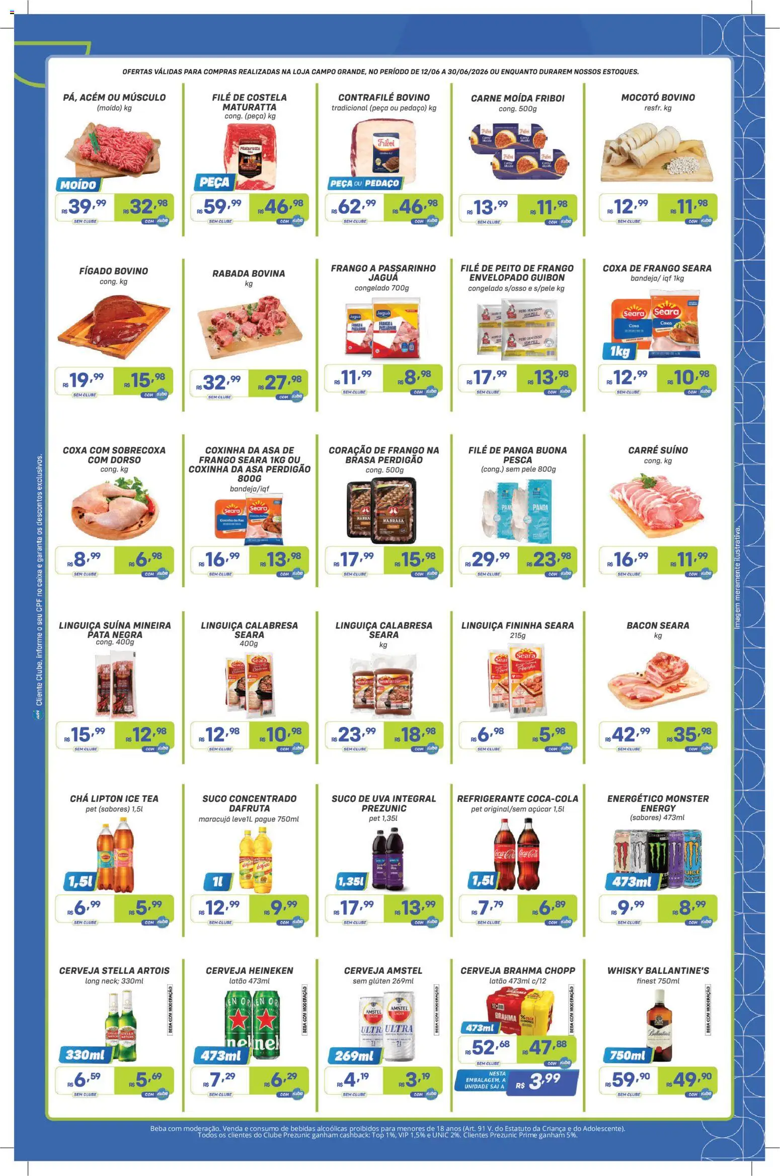 Prezunic Folheto - válido de 12.06.2026 | Página: 2 | Produtos: Energético, Coração de frango, Açúcar, Monster