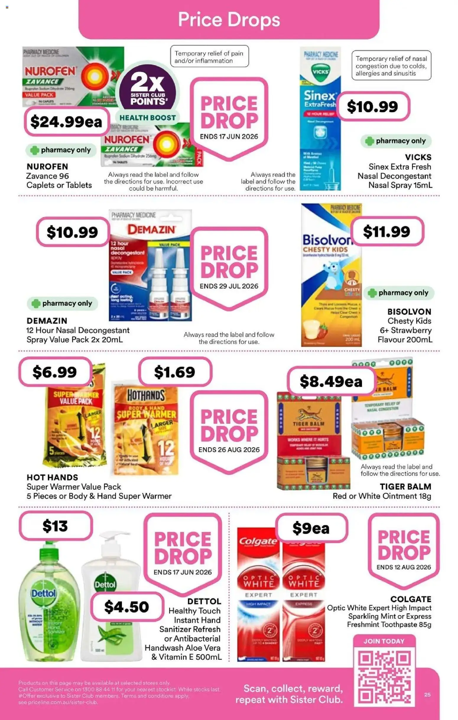 Priceline Pharmacy catalogue - valid from 03.06.2026 | Page: 25 | Products: Toothpaste, Nasal spray, Tablets, Vitamin