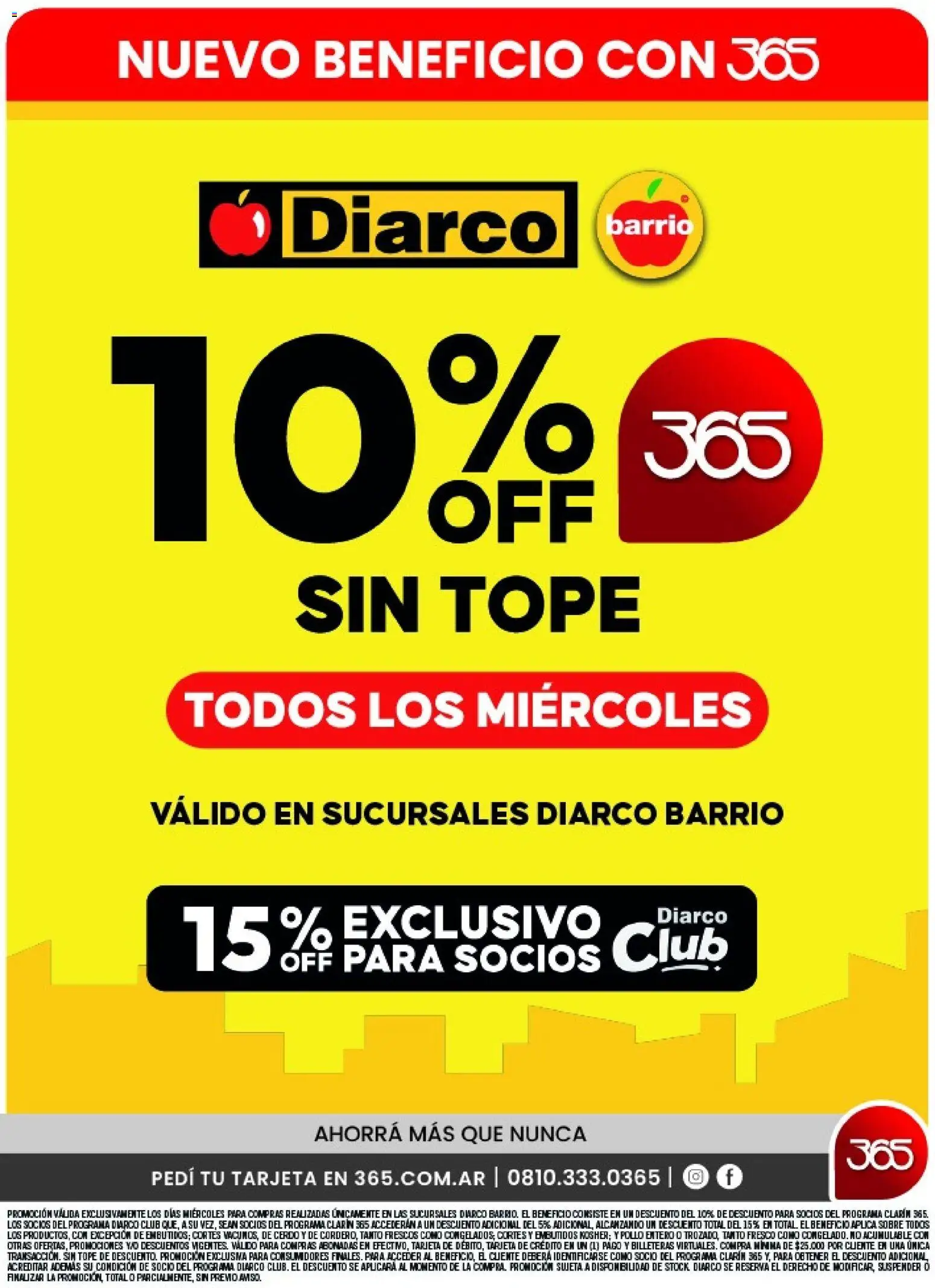Diarco - 15% Off Diarco Club – 365 │ válido desde el 26/08/2026 | Página: 1 | Productos: Pollo entero, Sobre, Pollo, Cerdo