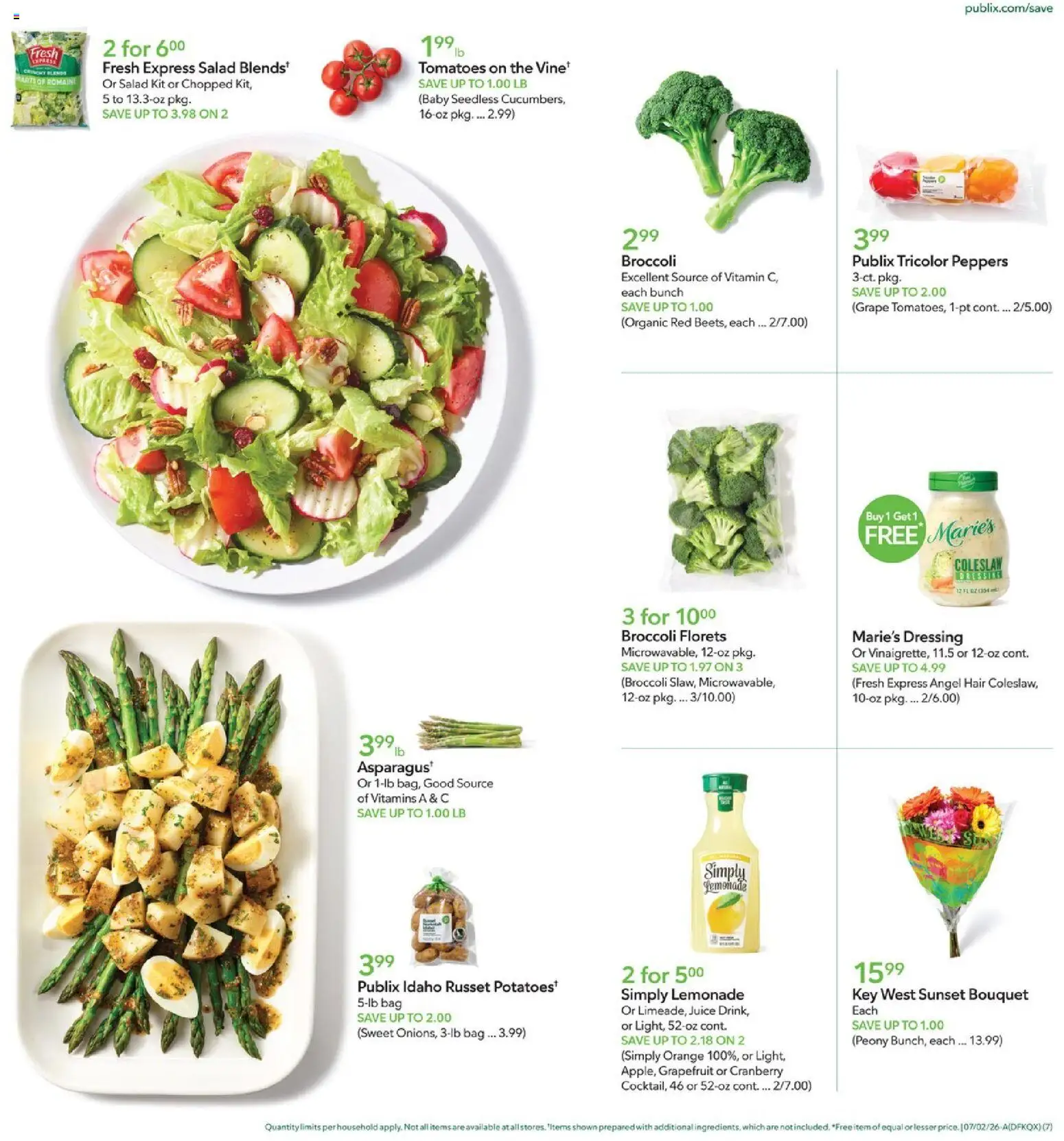 Publix Weekly Ad - valid from 07/01/2026 | Page: 7 | Products: Vitamin, Juice, Tomatoes, Bag