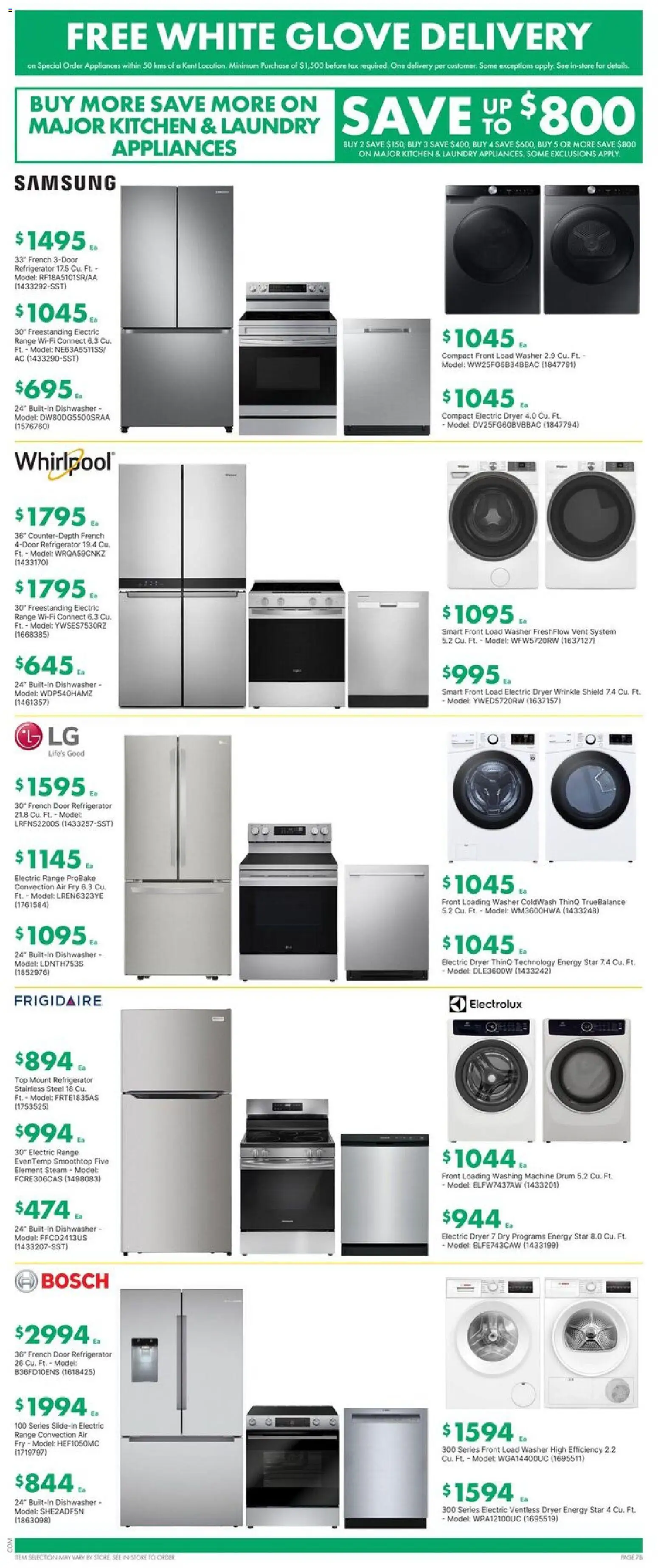 Kent flyer valid from 11.06.2026 | Page: 9 | Products: Refrigerator, Washing machine, Dryer, Dishwasher