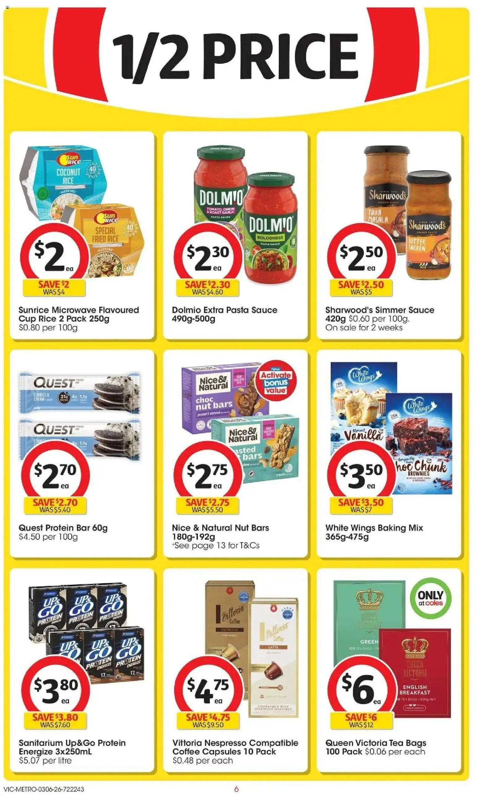 Coles catalogue - valid from 02.06.2026 | Page: 6 | Products: Butter, Rice, Tea, Pasta