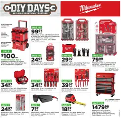 Preview of Mills Fleet Farm weekly ads valid from 07/13/2026 | Page: 2 | Products: Saw, Box, Ratchet, Glasses