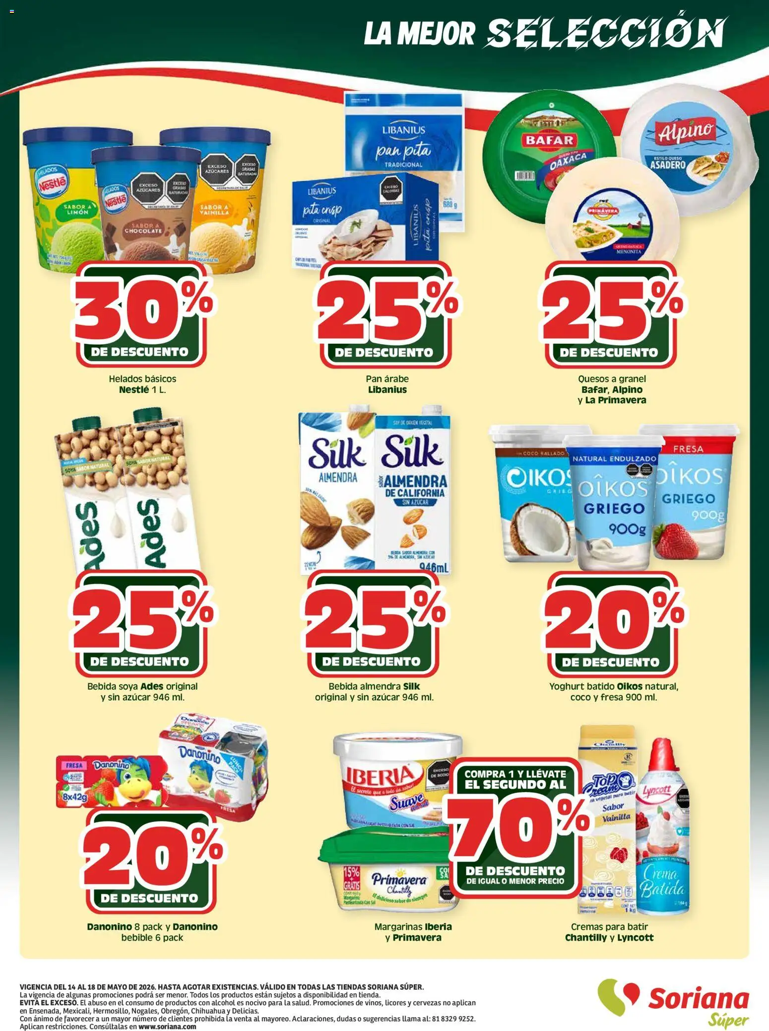 Nuevas ofertas de Soriana válidas en toda la República Mexicana desde el 14.05.2026. ¡Encuentra las mejores ofertas en Soriana Ofertas Re Locas Súper Nacional! | Página: 8 | Productos: Fresa, Crema, Pan, Chocolate
