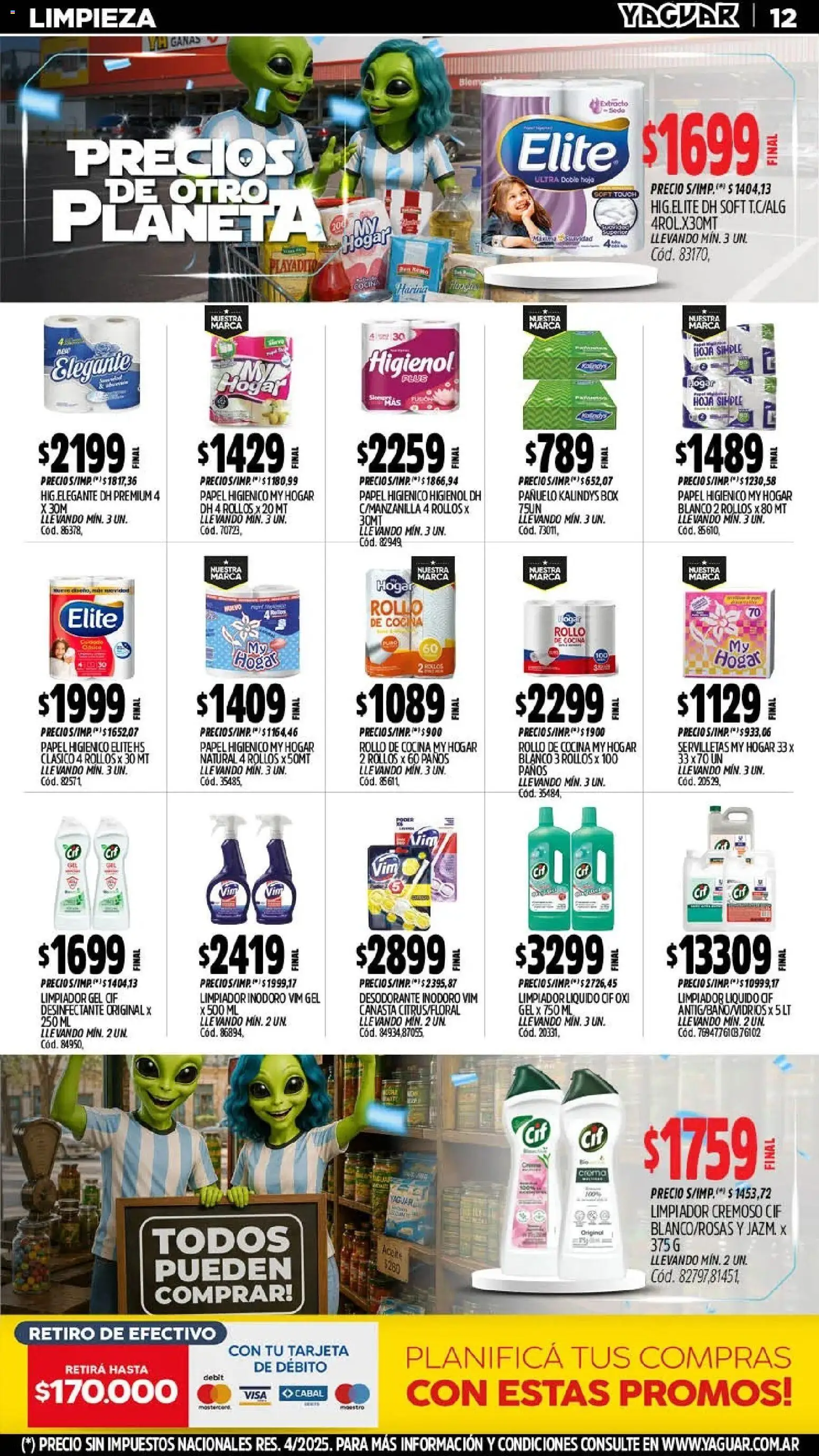 Yaguar - Oferta Semanal Mar del Plata │ válido desde el 06/07/2026 | Página: 13 | Productos: Papel higiénico, Pañuelo, Desodorante, Crema