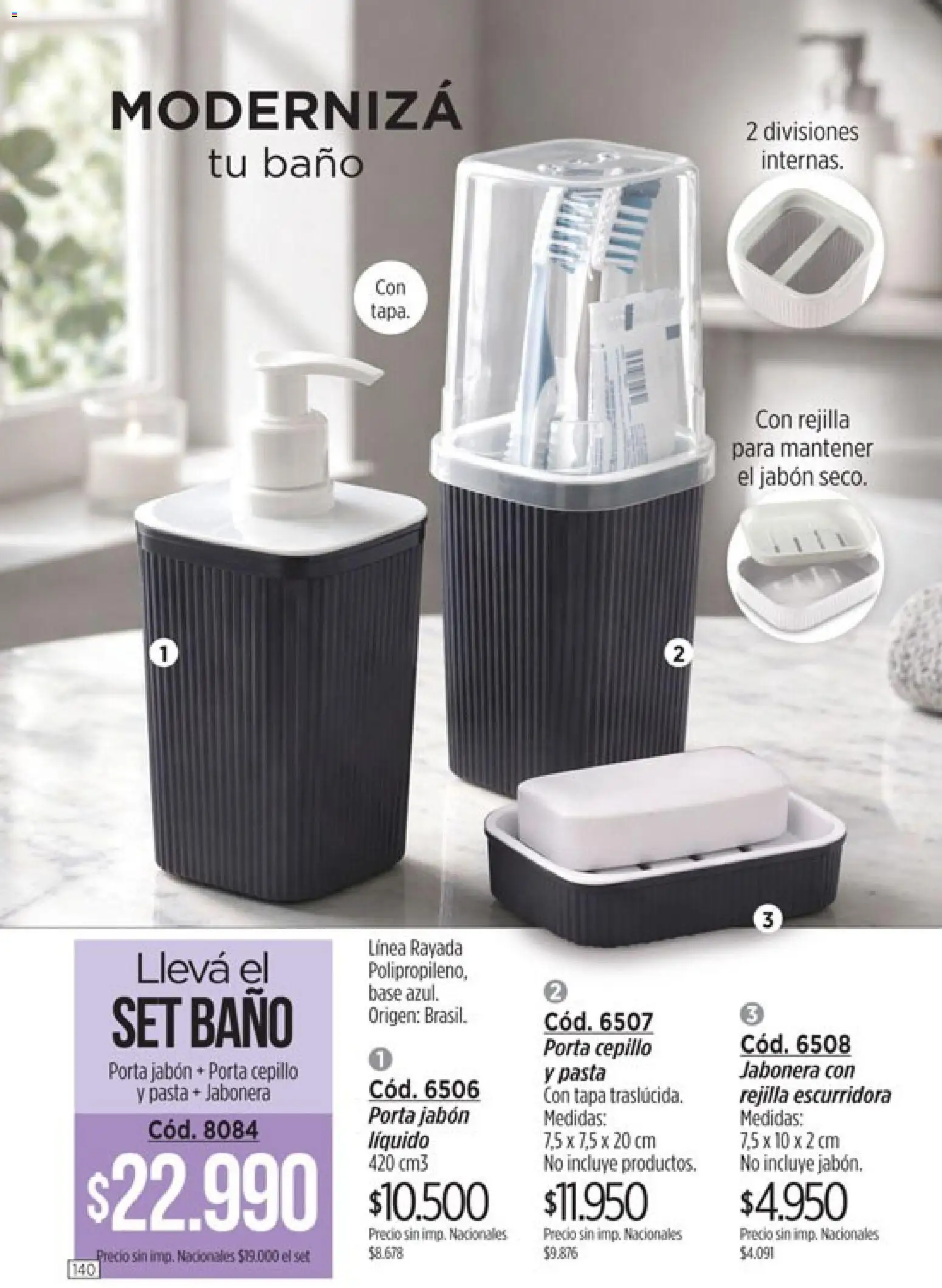 Amodil - Campaña 10 │ válido desde el 01.06.2026 | Página: 140 | Productos: Jabonera, Cepillo, Jabón, Pasta