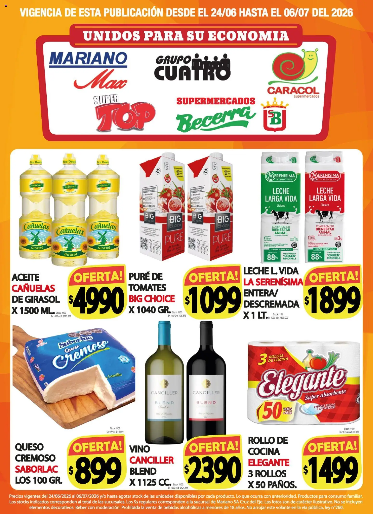 Mariano Max - Catálogo │ válido desde el 24/06/2026 | Página: 1 | Productos: Pico, Leche, Queso, Vino