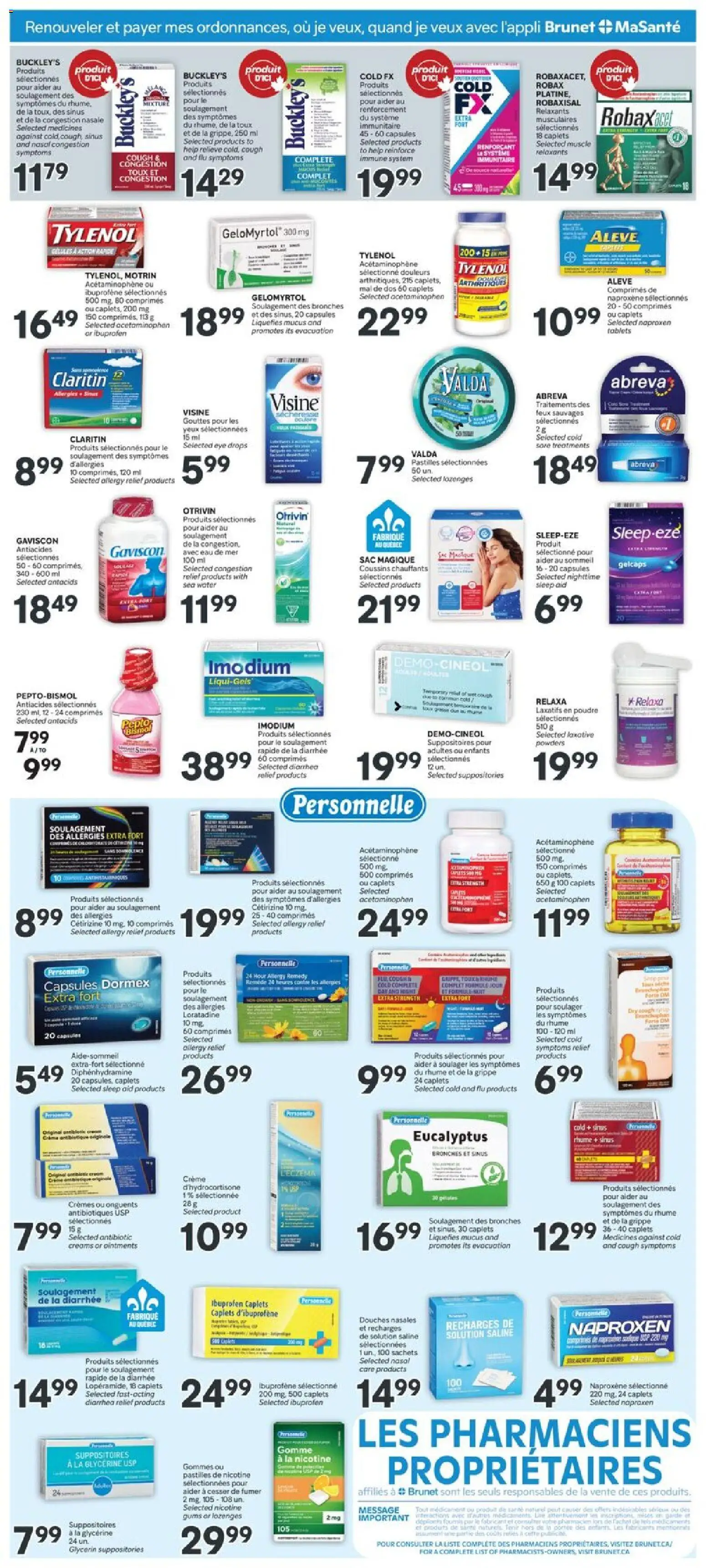 Brunet flyer valid from Sep 24, 2026 | Page: 3 | Products: Water, Eye drops, Sachets, Capsules
