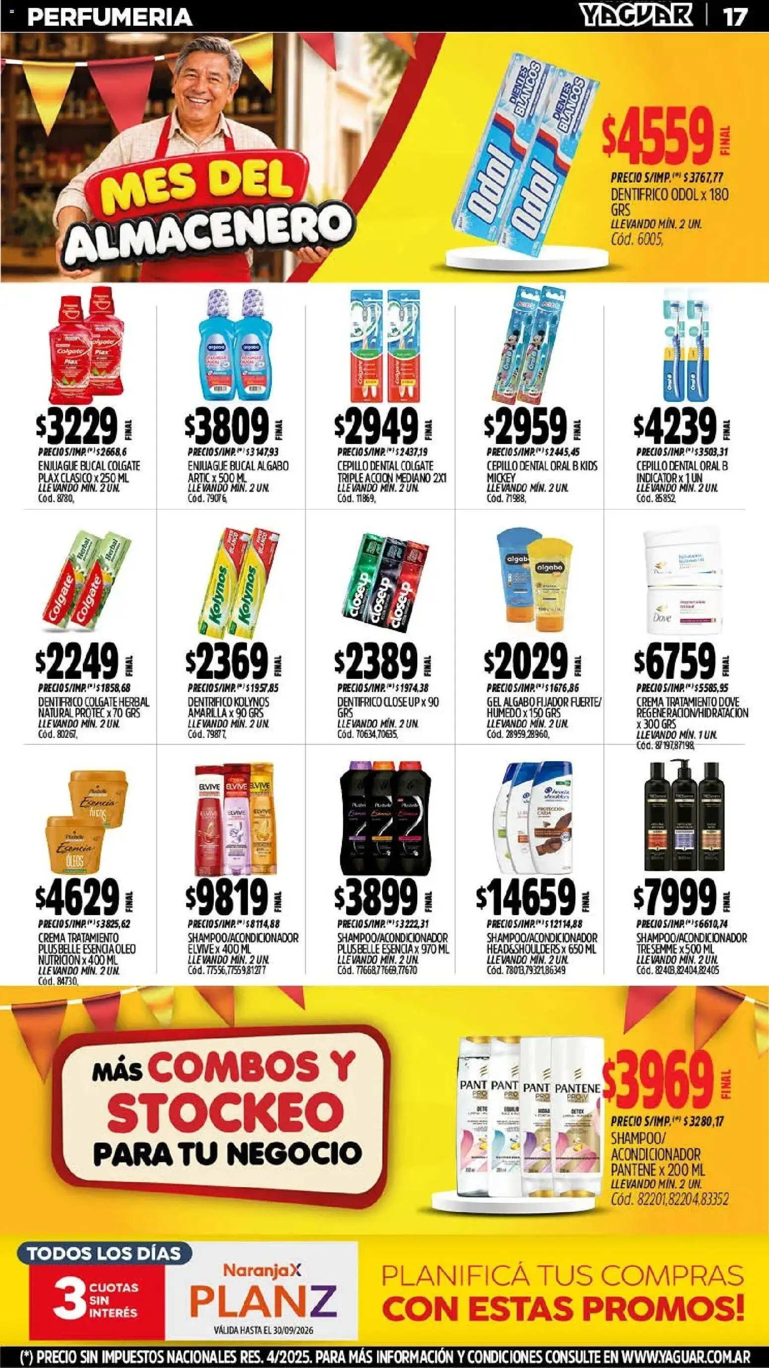 Yaguar - Oferta Semanal Salta │ válido desde el 28/09/2026 | Página: 18 | Productos: Cepillo, Acondicionador, Fijador, Crema