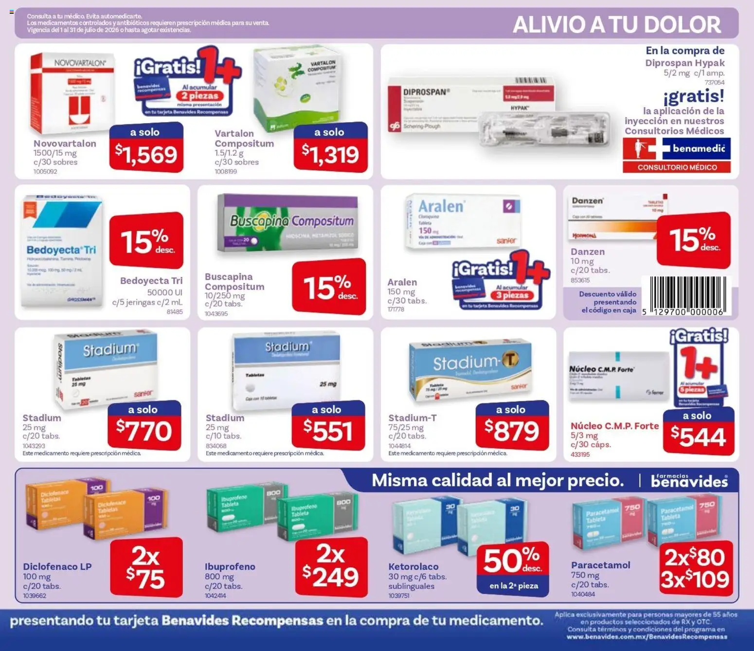 Nuevas ofertas de Farmacia Benavides válidas en toda la República Mexicana desde el 01/07/2026. ¡Encuentra las mejores ofertas en Farmacia Benavides catálogo! | Página: 3