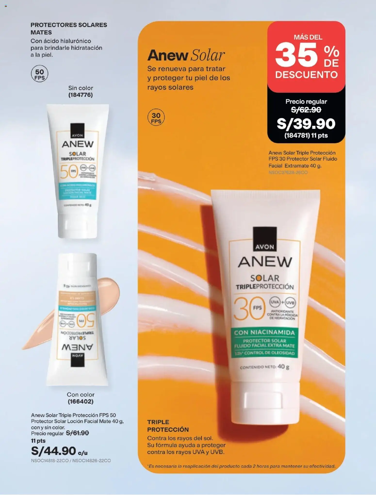 Catálogo Avon válido desde 29/08/2026 | Página: 110 | Productos: Protector solar, Protectores