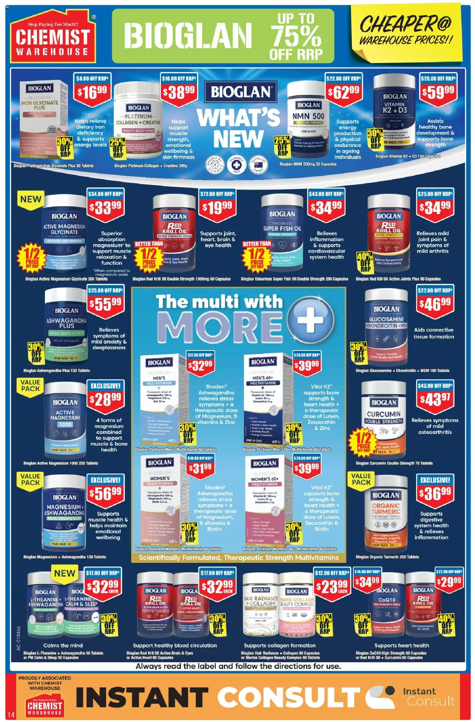 Chemist Warehouse catalogue - valid from 23.04.2026 | Page: 14 | Products: Oil, Ginger, Multivitamin, Vitamin
