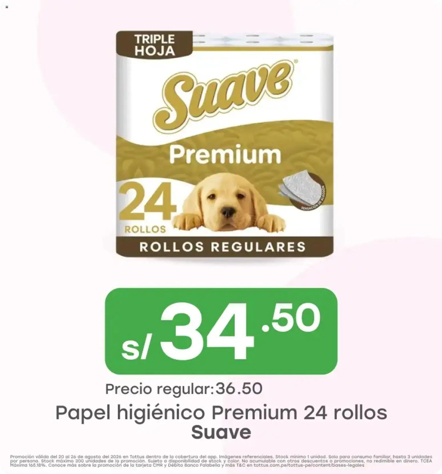 Catálogo Tottus válido desde 20/08/2026 | Página: 4 | Productos: Papel higiénico, Hoja