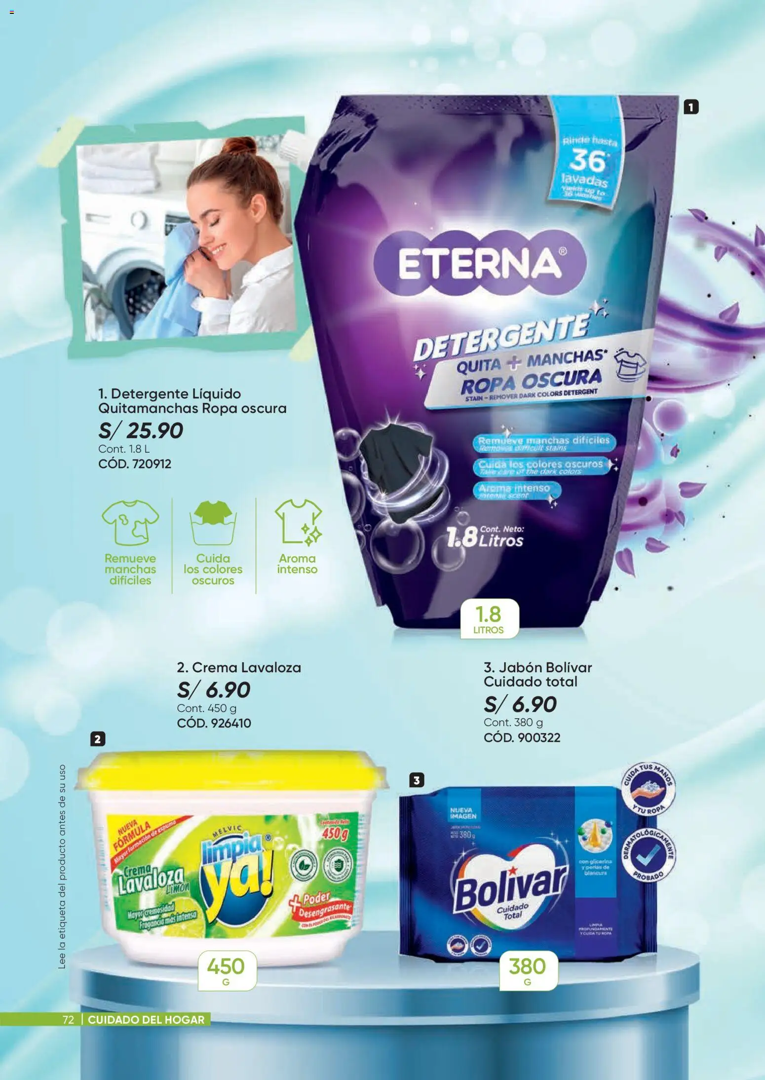 Catálogo Azzorti válido desde 09/03/2026 | Página: 72 | Productos: Jabón, Quitamanchas, Detergente, Crema