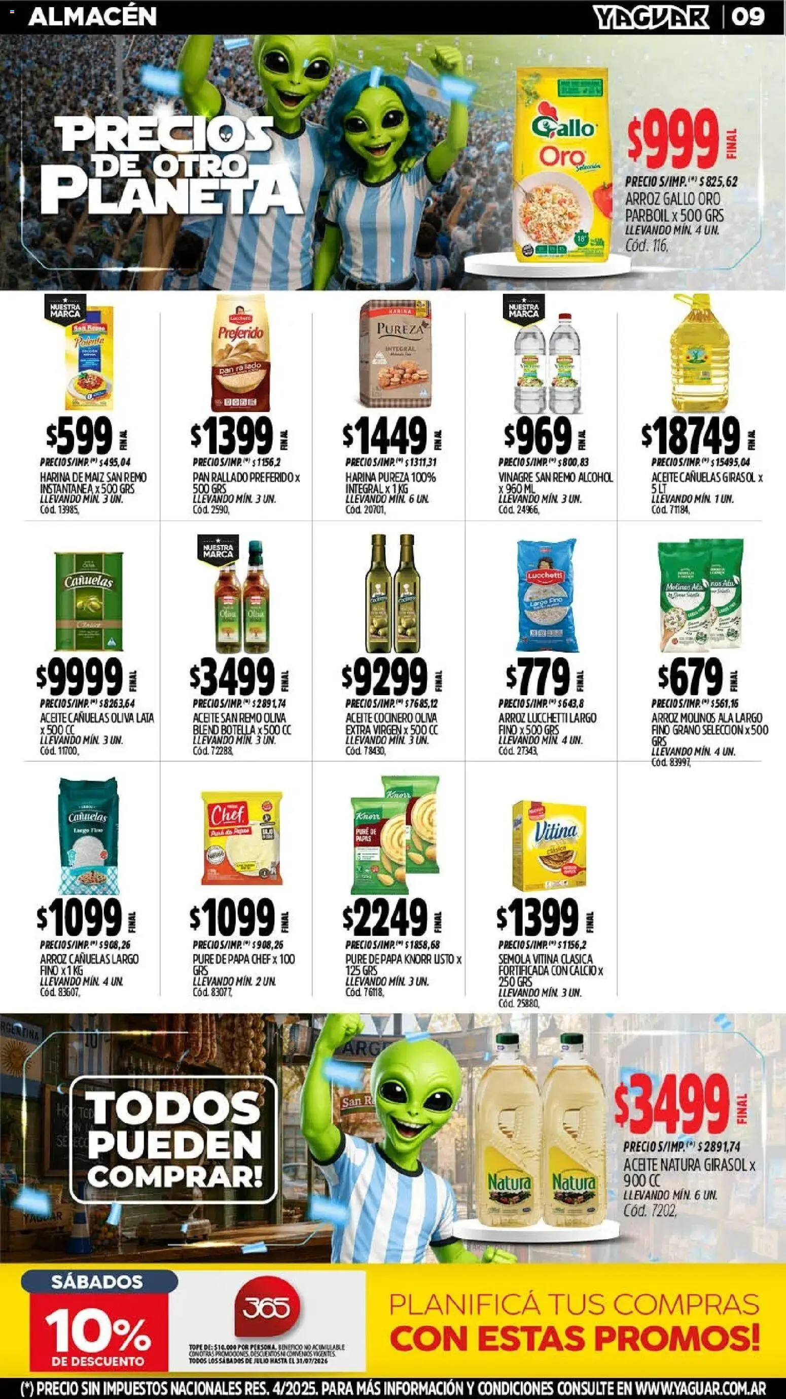 Yaguar - Oferta Semanal Trelew │ válido desde el 06/07/2026 | Página: 12 | Productos: Vinagre, Polenta, Pan, Arroz