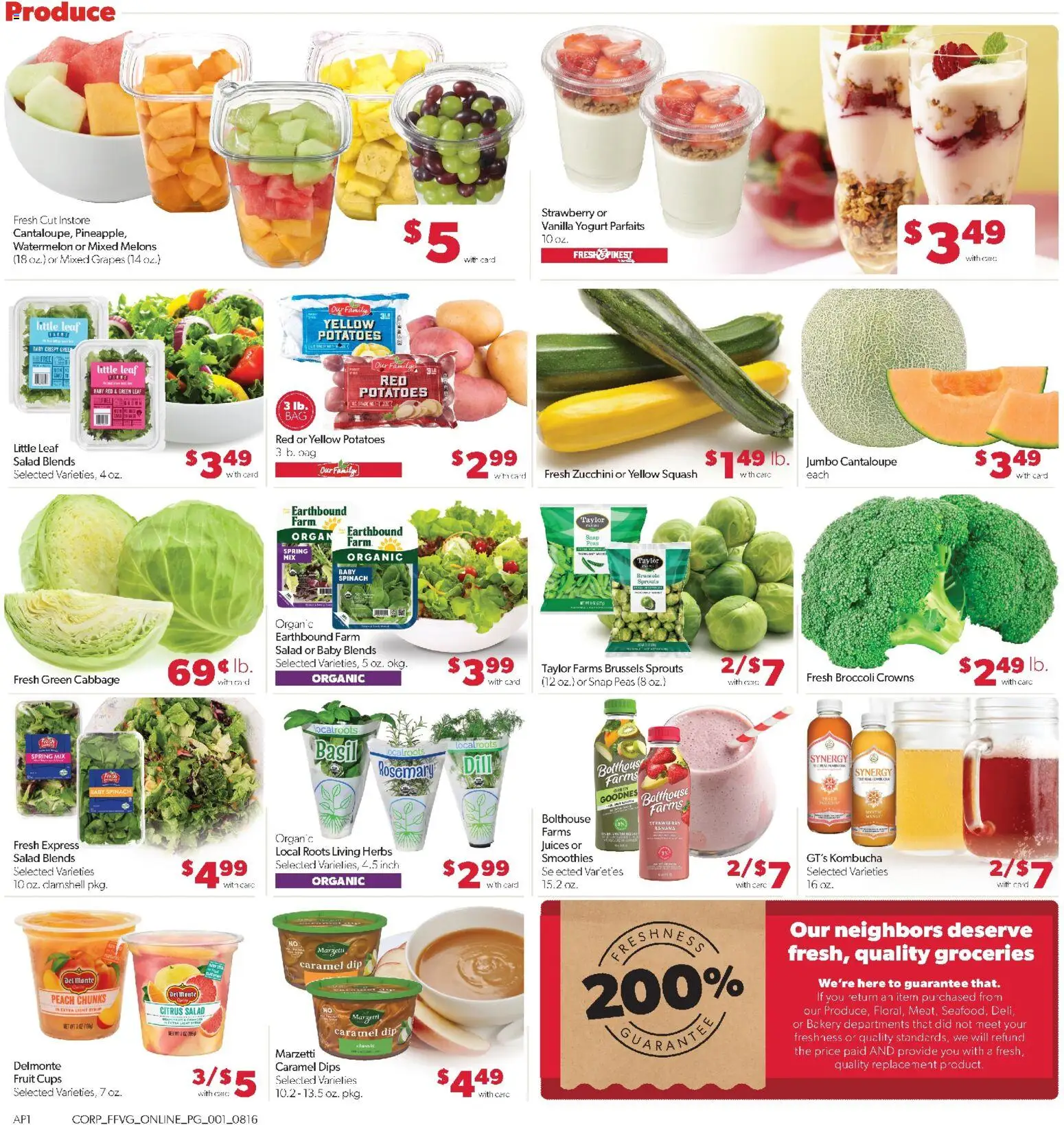 Family Fare Weekly Ad - MI - valid from 08/16/2026 | Page: 6 | Products: Zucchini, Spinach, Peach, Watermelon