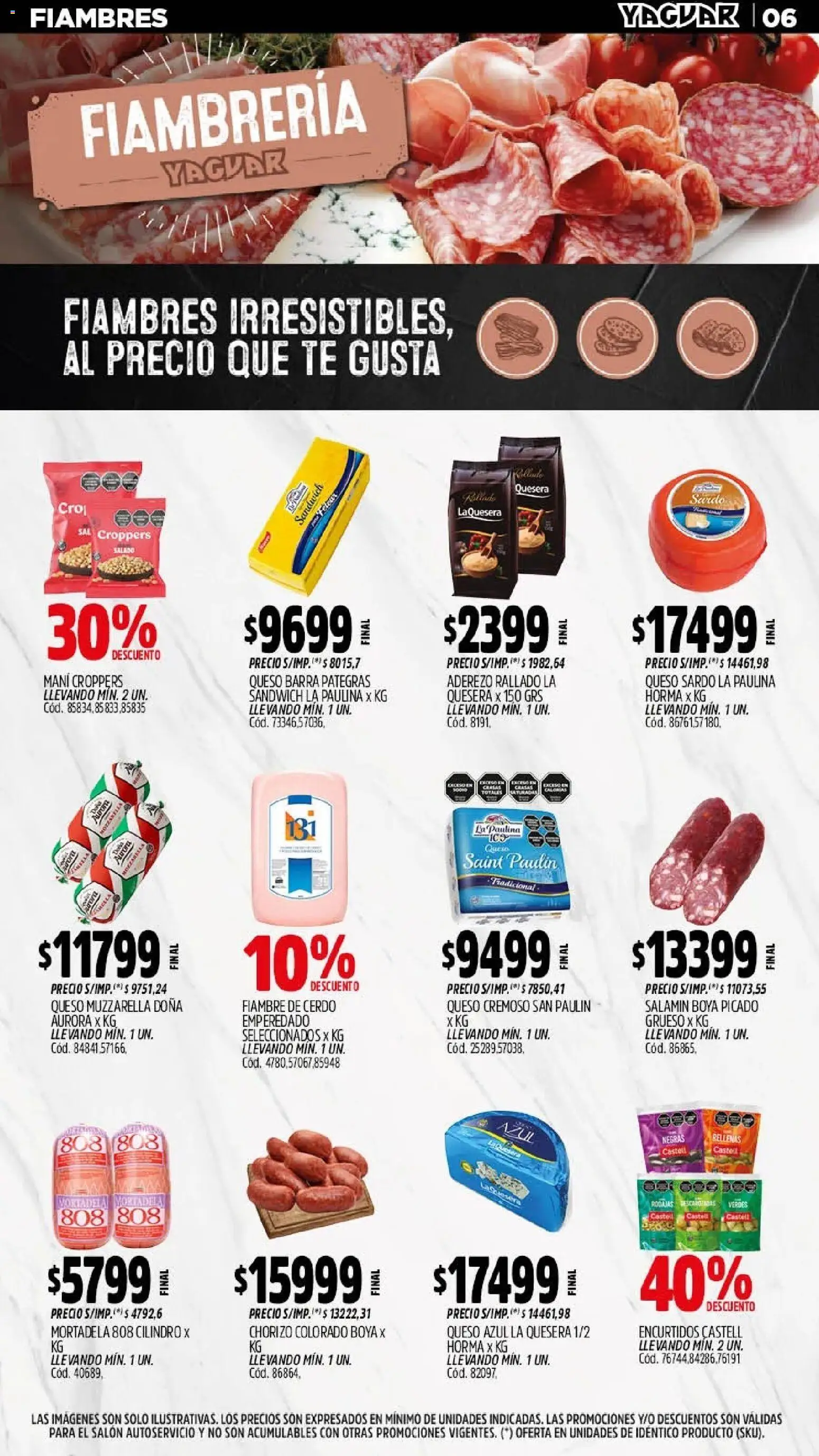 Yaguar - Oferta Semanal Jujuy │ válido desde el 18.05.2026 | Página: 6 | Productos: Aderezo, Muzzarella, Queso, Cerdo