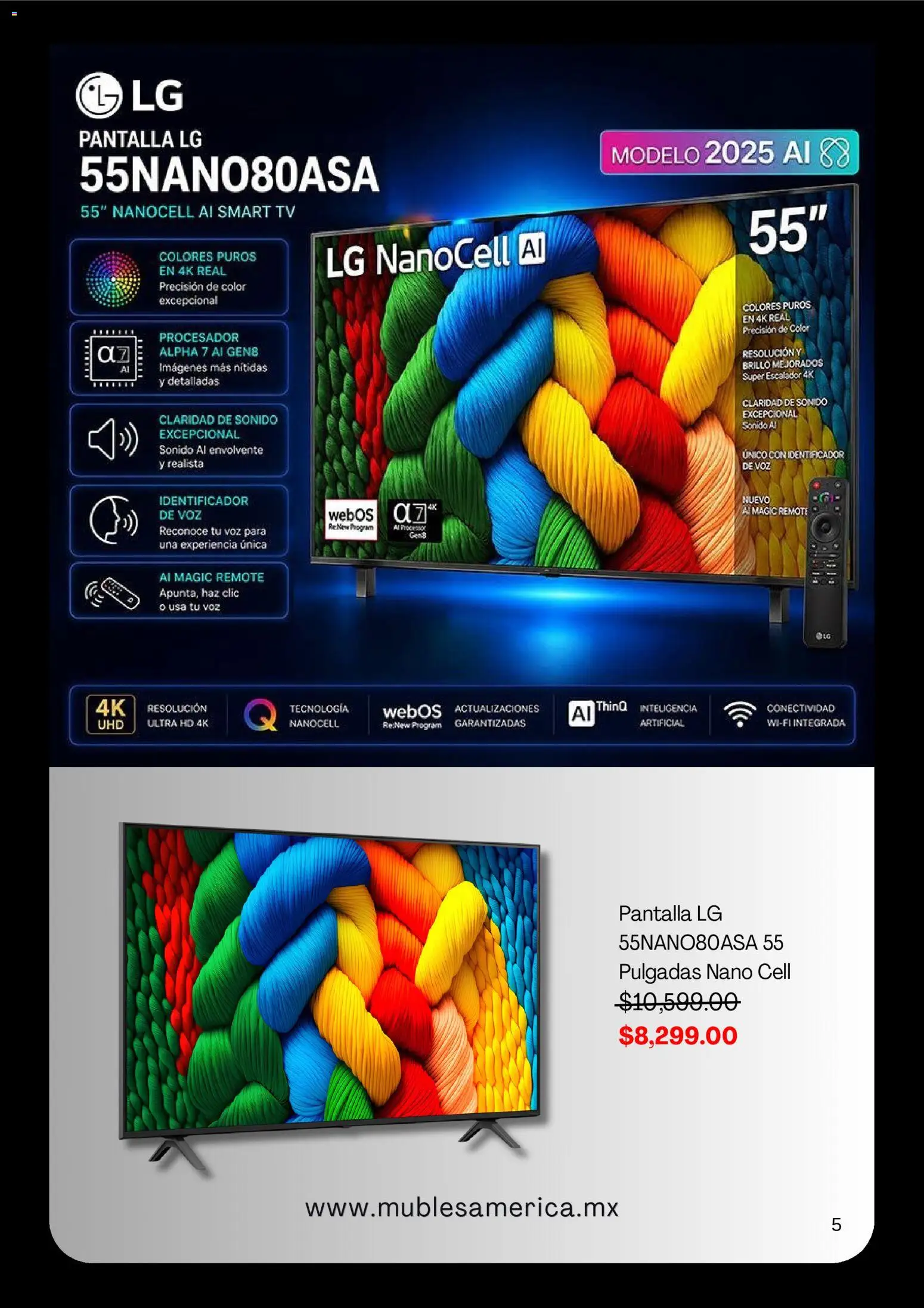 Nuevas ofertas de Muebles America válidas en toda la República Mexicana desde el 24/08/2026. ¡Encuentra las mejores ofertas en Muebles America catálogo! | Página: 5