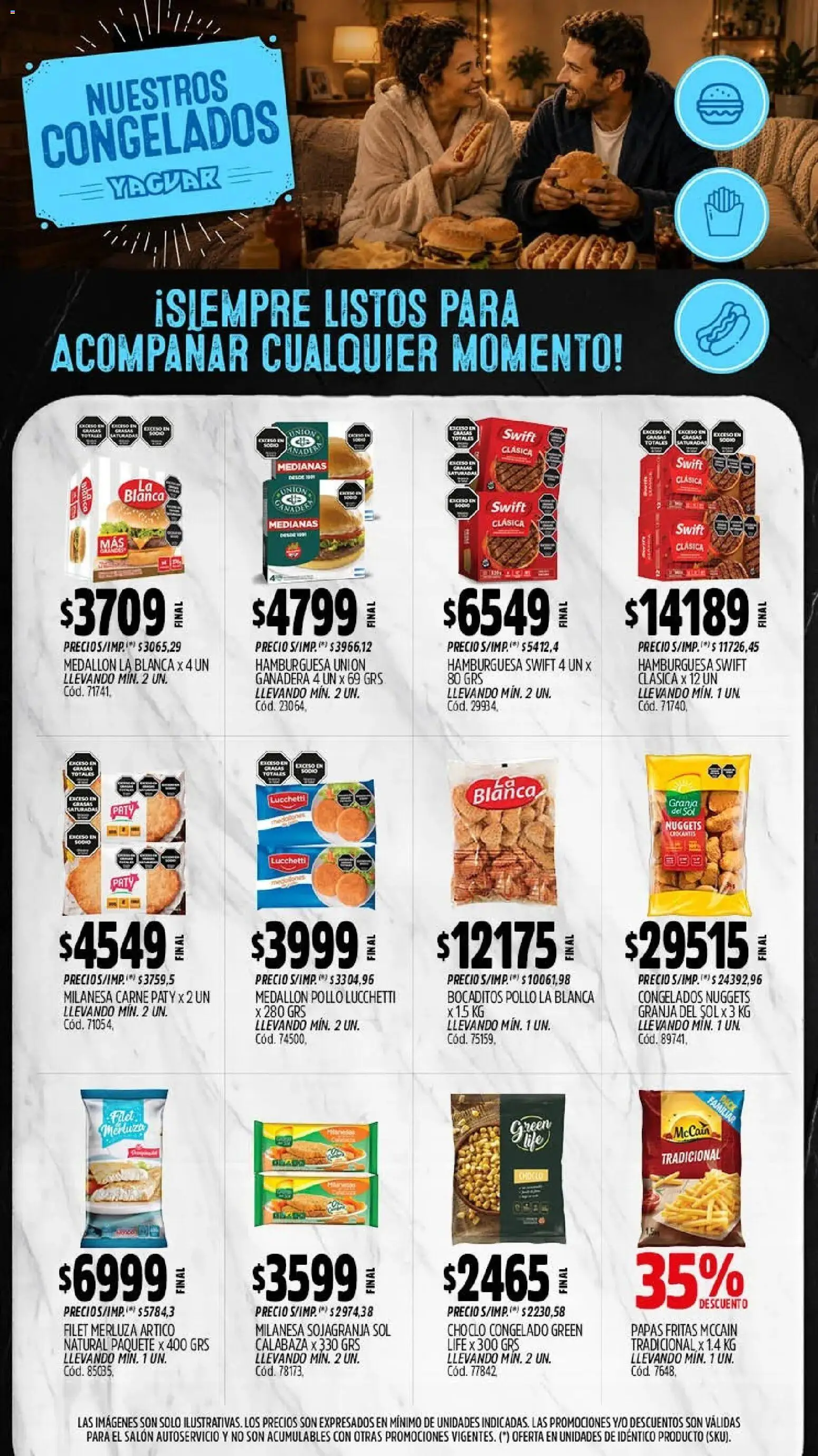 Yaguar - Oferta Semanal Trelew │ válido desde el 27/07/2026 | Página: 12 | Productos: Pollo, Choclo, Milanesa, Papas fritas