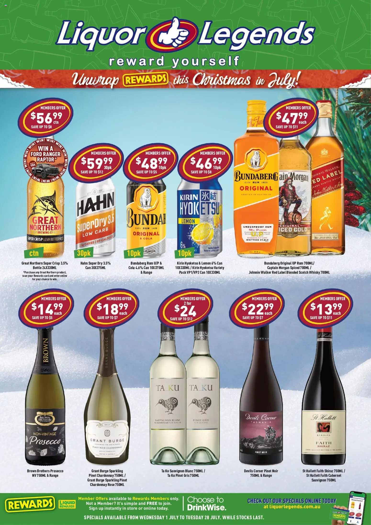 Liquor Legends catalogue - valid from 01/07/2026 | Page: 1 | Products: Vodka, Rum, Lemon, Scotch