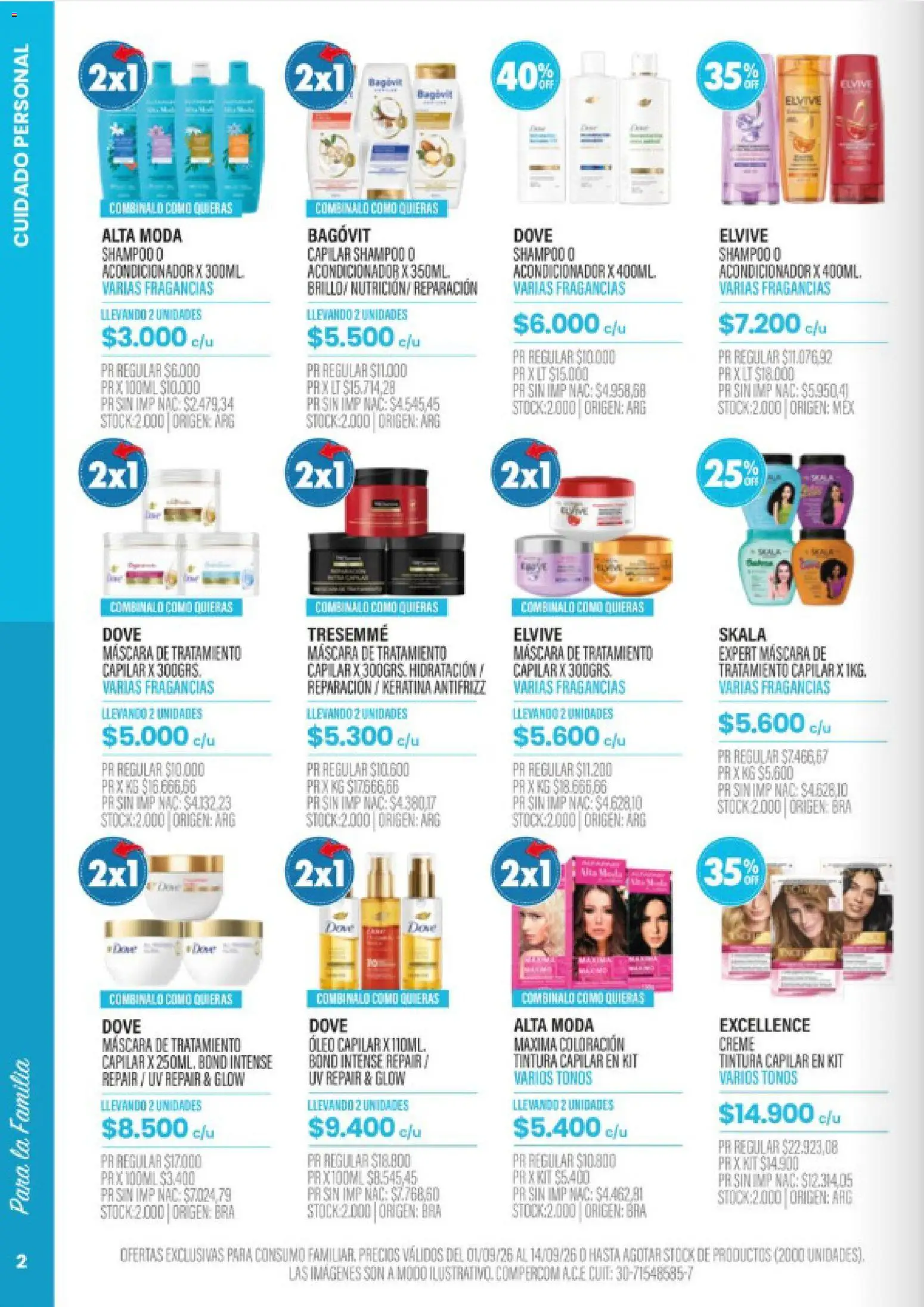 Pigmento - Septiembre 26 │ válido desde el 01/09/2026 | Página: 2 | Productos: Máscara, Shampoo, Tintura, Acondicionador