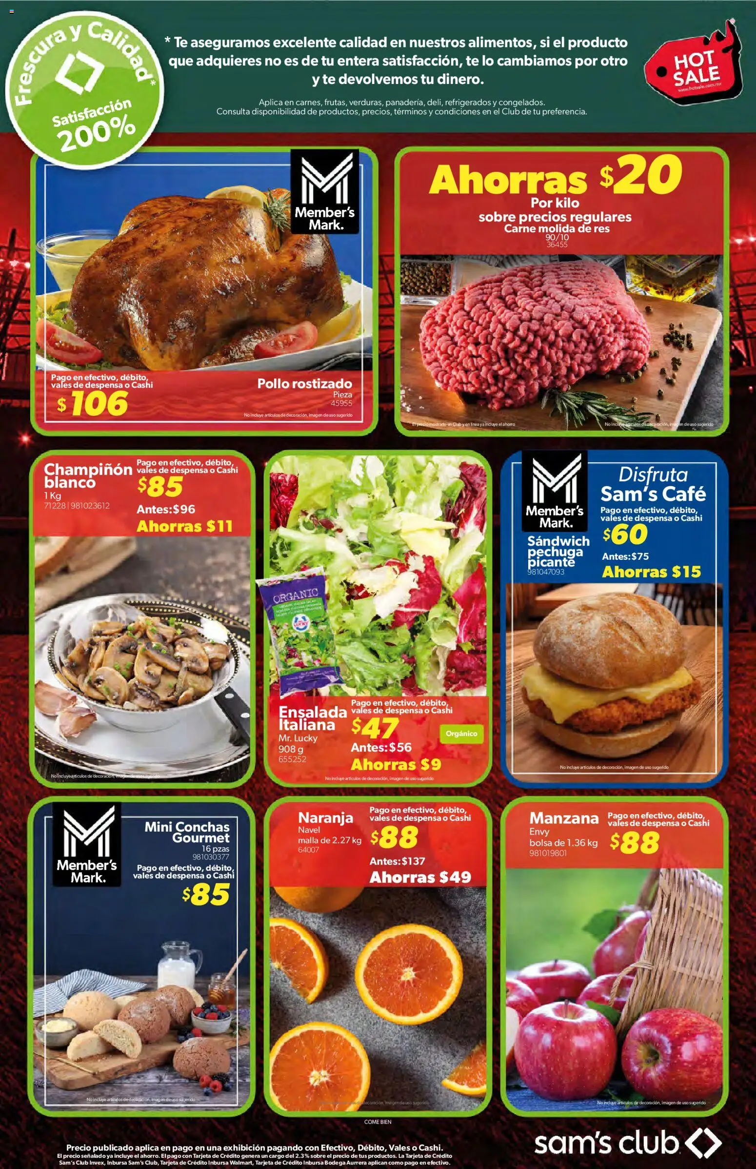 Nuevas ofertas de Sam's Club válidas en toda la República Mexicana desde el 25.05.2026. ¡Encuentra las mejores ofertas en Sam's Club Hot Sale! | Página: 29 | Productos: Pollo, Res, Despensa, Sobre