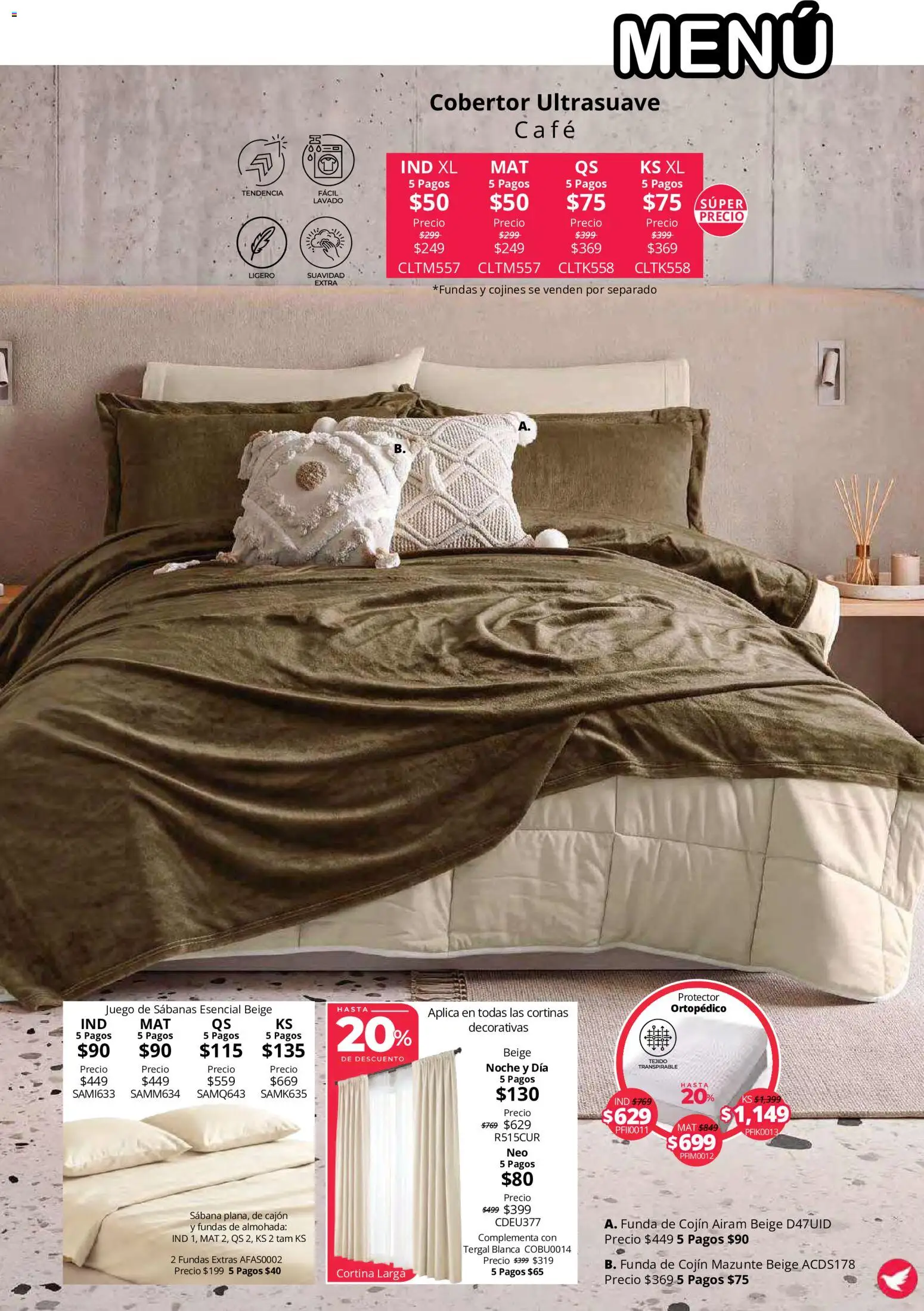 Nuevas ofertas de Colchas Concord válidas en toda la República Mexicana desde el 15/10/2026. ¡Encuentra las mejores ofertas en Colchas Concord catálogo Colección Cobertor Calor de Hogar! | Página: 121