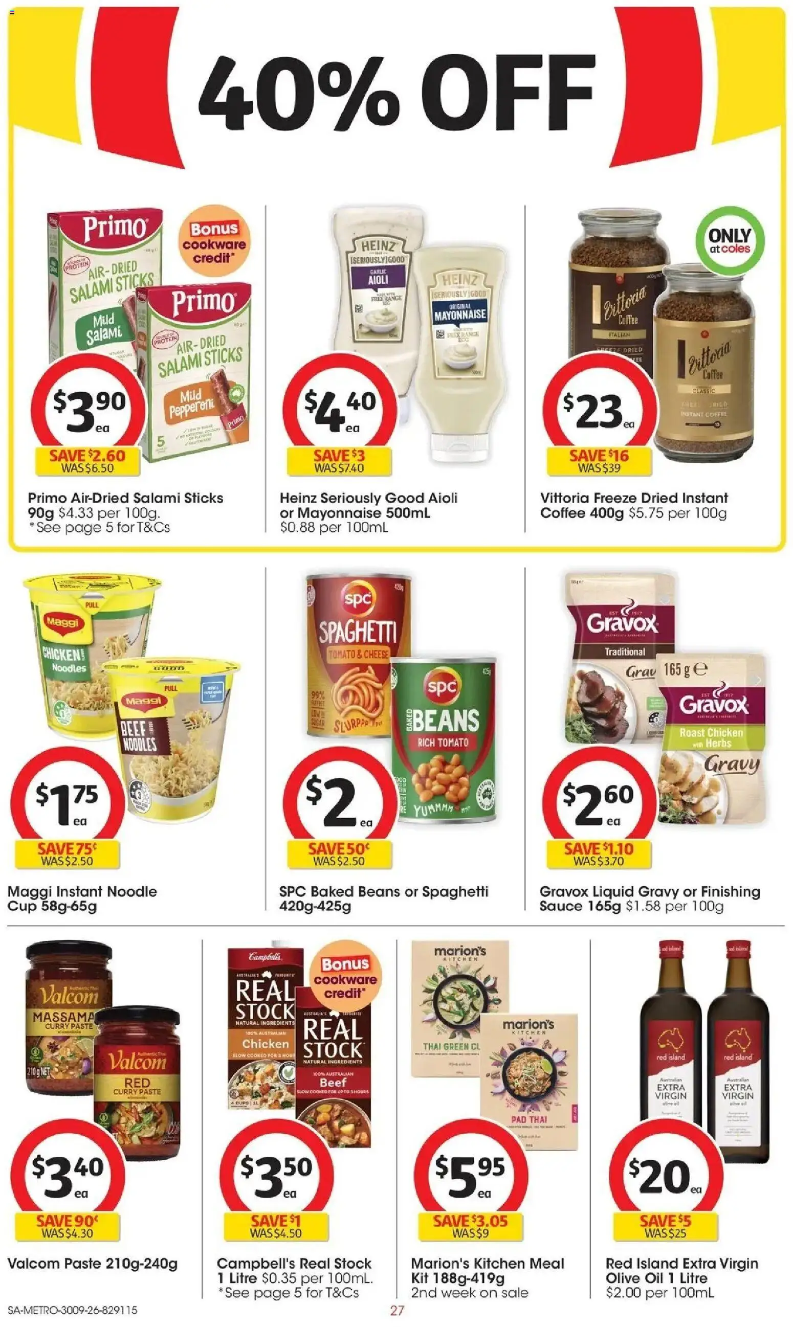 Coles catalogue - valid from 30/09/2026 | Page: 27 | Products: Cups, Curry, Coffee, Olive oil