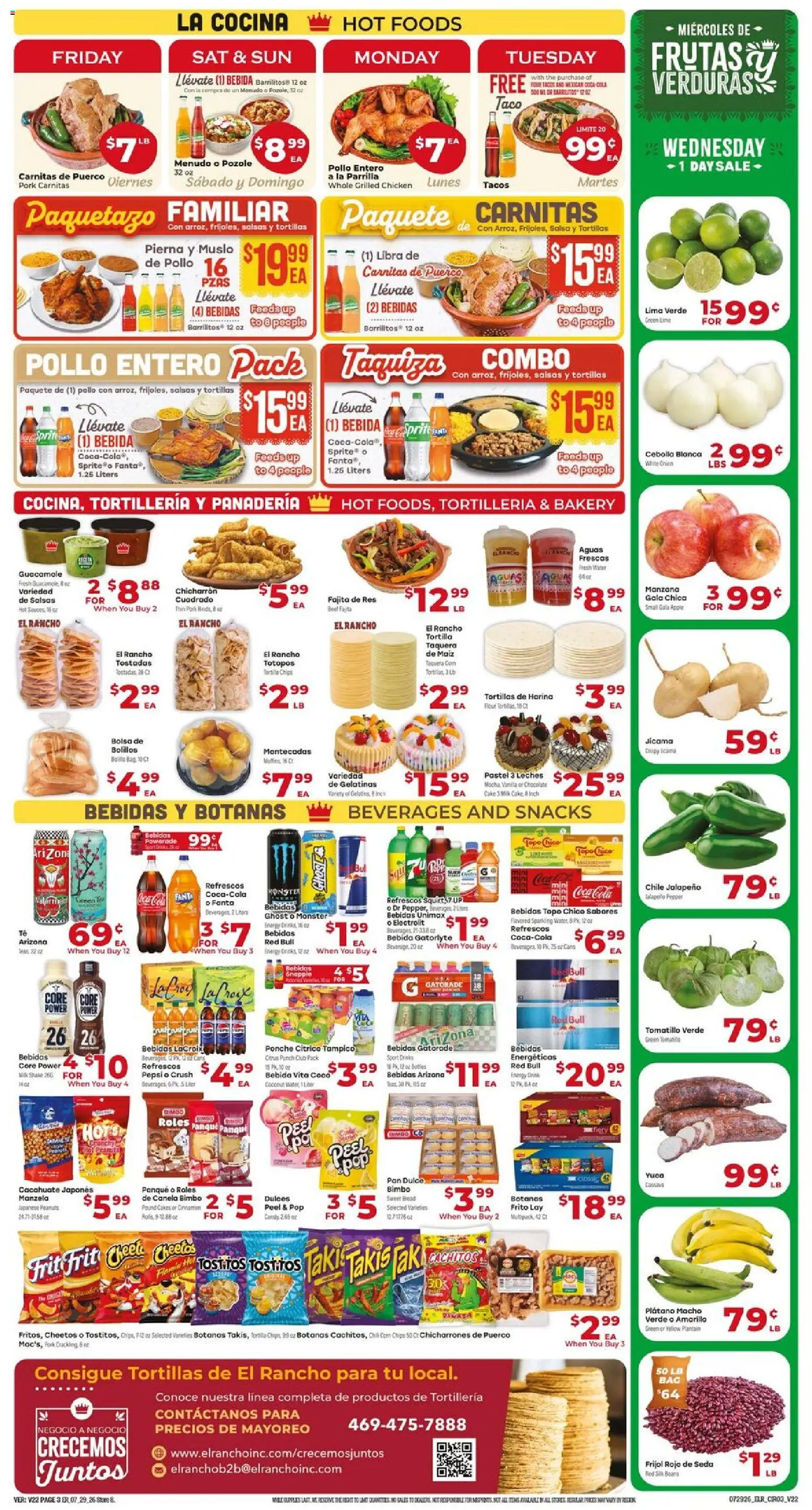 El Rancho Weekly Ad - valid from 07/29/2026 | Page: 3 | Products: Green Tea, Chocolate, Tea, Rod
