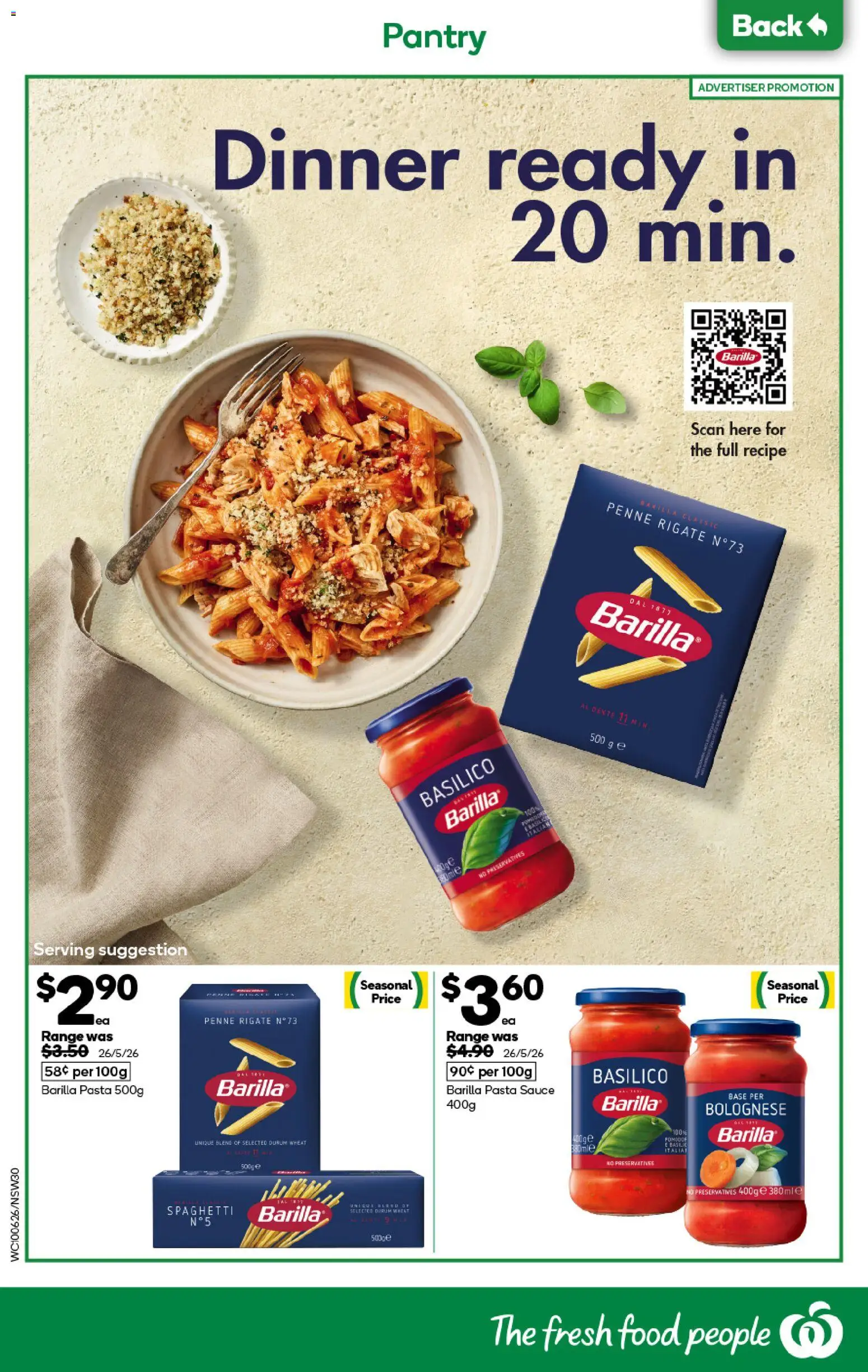Woolworths catalogue - valid from 10.06.2026 | Page: 30 | Products: Pasta, Sauce, Wheat
