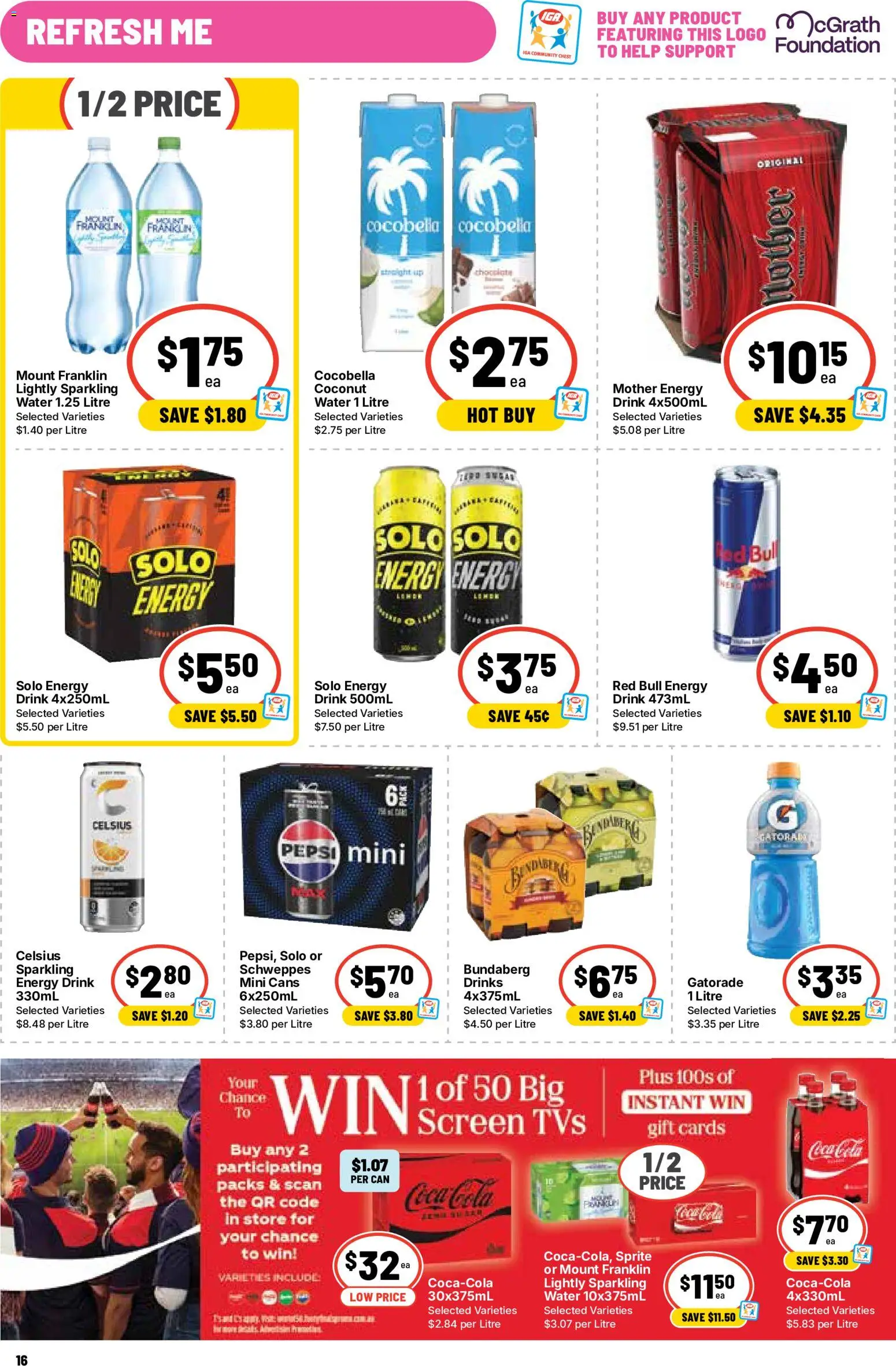 Ritchies catalogue - valid from 23/09/2026 | Page: 16 | Products: Energy drink, Water, Sprite, Foundation