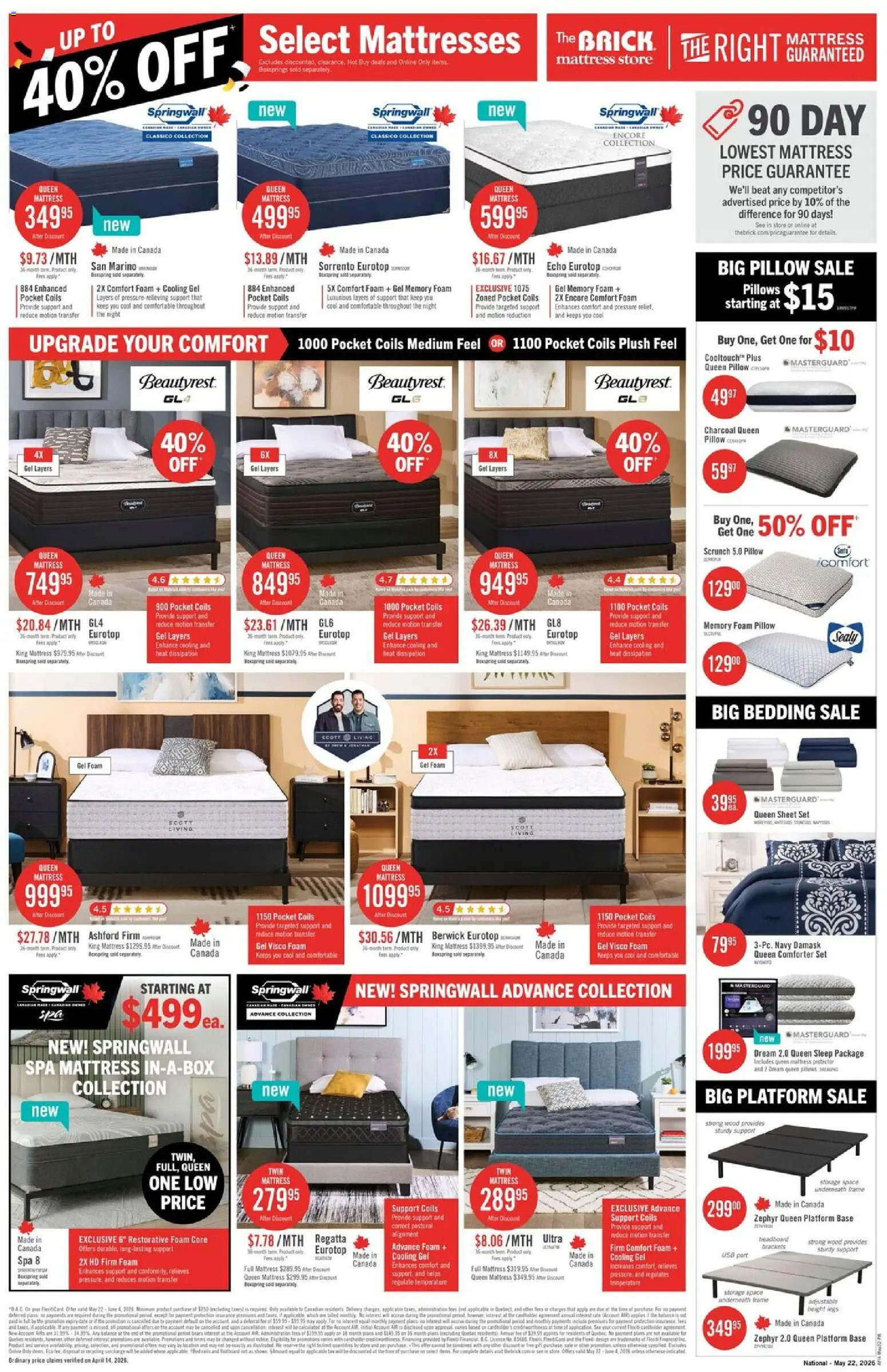 The Brick flyer valid from 22.05.2026 | Page: 12 | Products: Bed, Mattress, Pillow