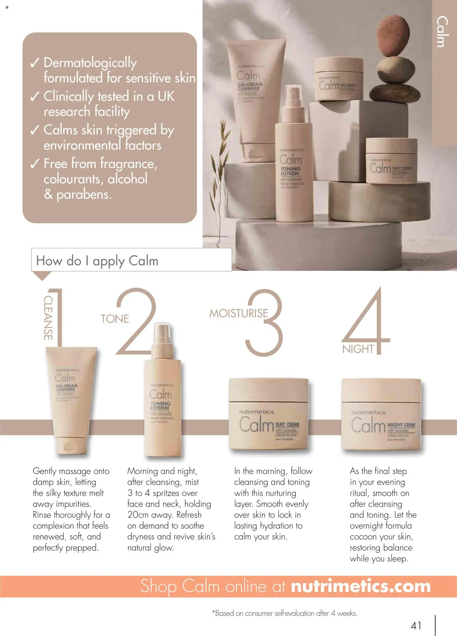 Nutrimetics catalogue - valid from 01/01/2026 | Page: 41 | Products: Alcohol, Lotion, Dryness, Sensitive skin