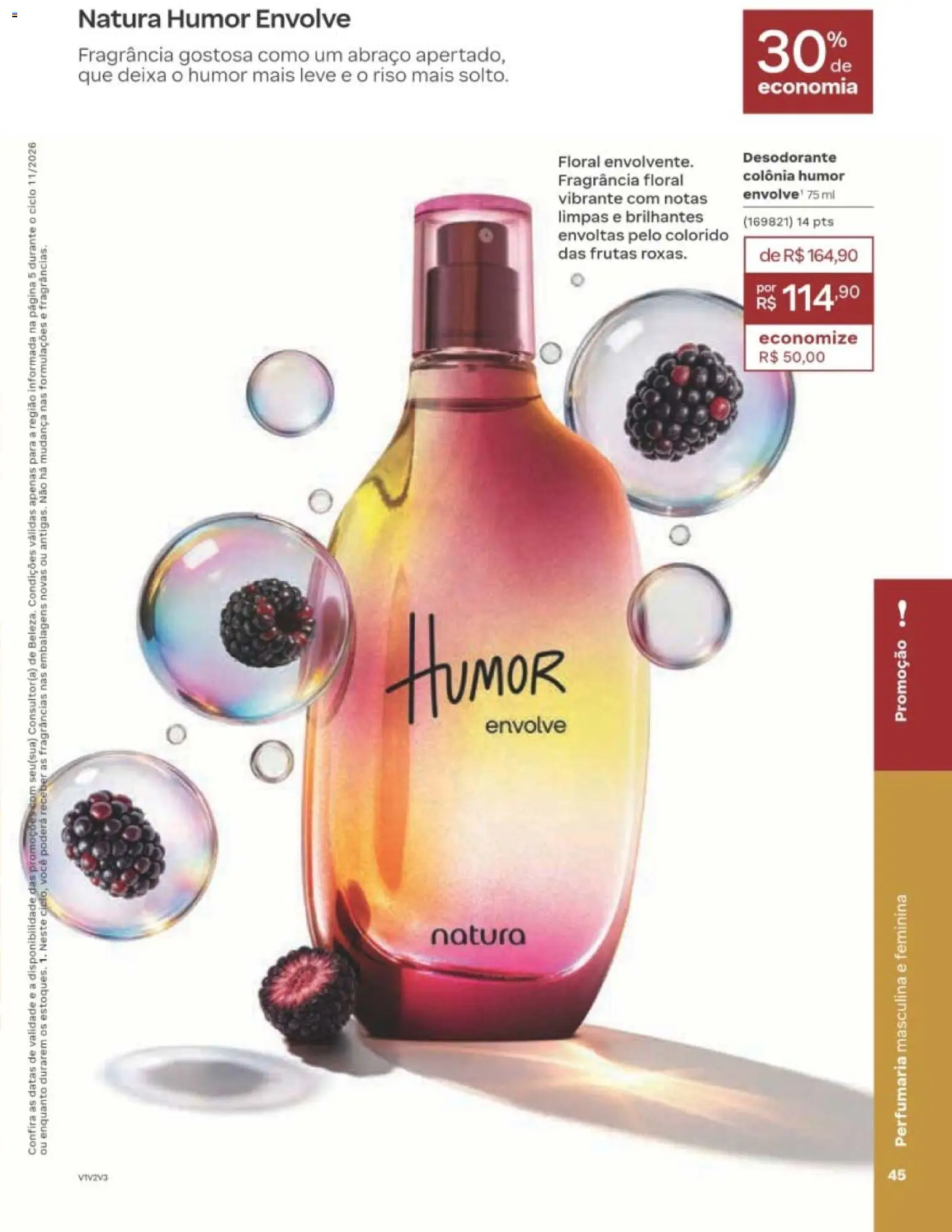Natura Folheto - válido de 29/06/2026 | Página: 45 | Produtos: Fragrância, Desodorante