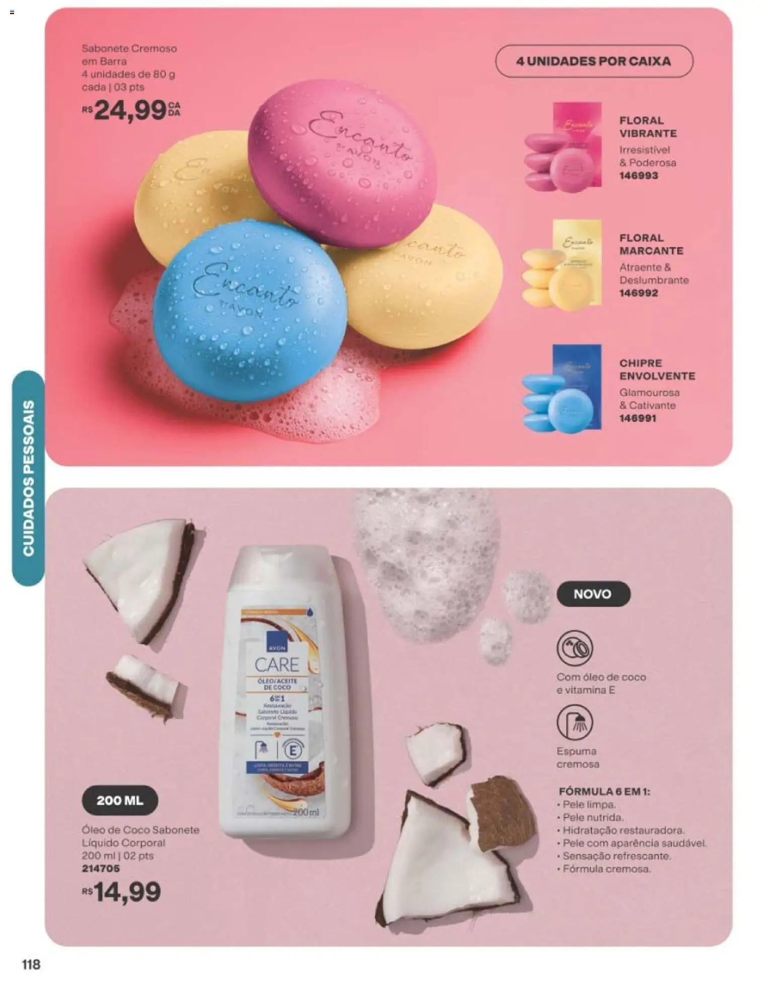 Avon Folheto - válido de 10/08/2026 | Página: 118 | Produtos: Caixa, Óleo, Sabonete, Óleo de coco