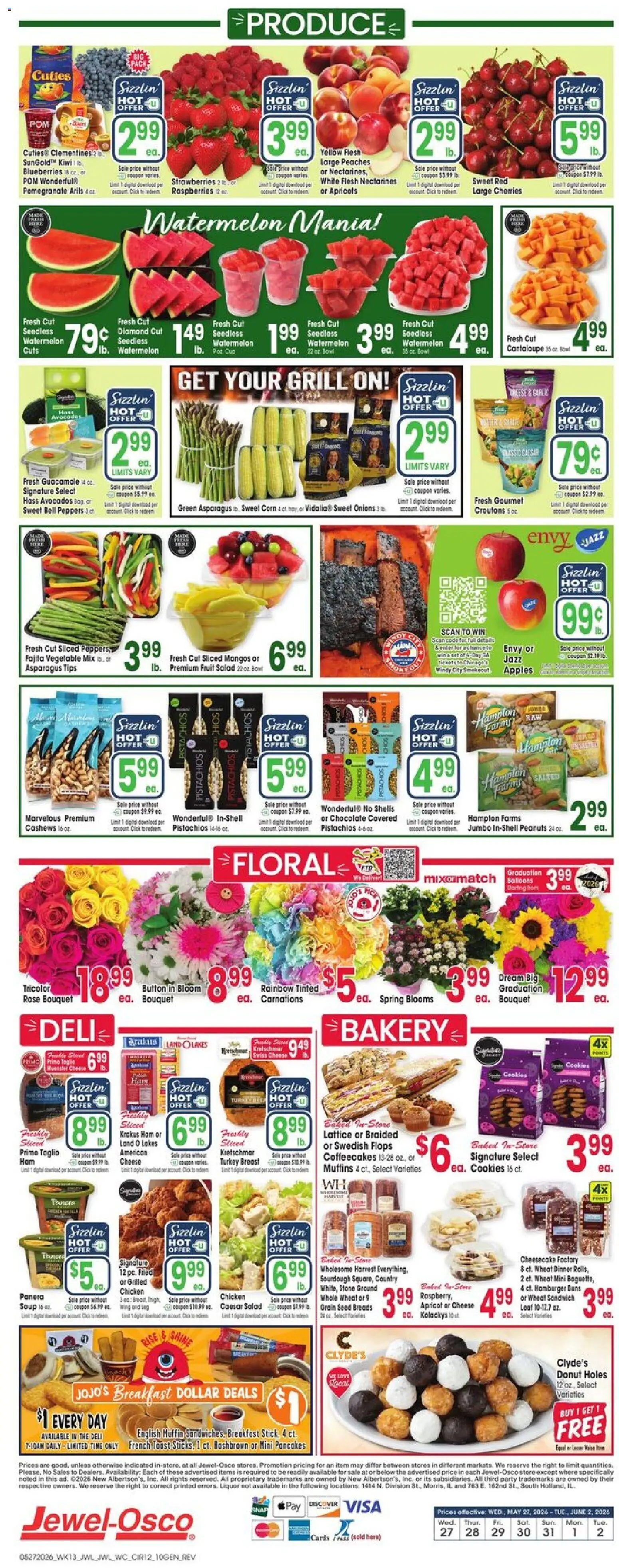 Jewel Osco Weekly Ad - IA - valid from 27.05.2026 | Page: 12 | Products: Corn, Apricots, Chocolate, Garlic