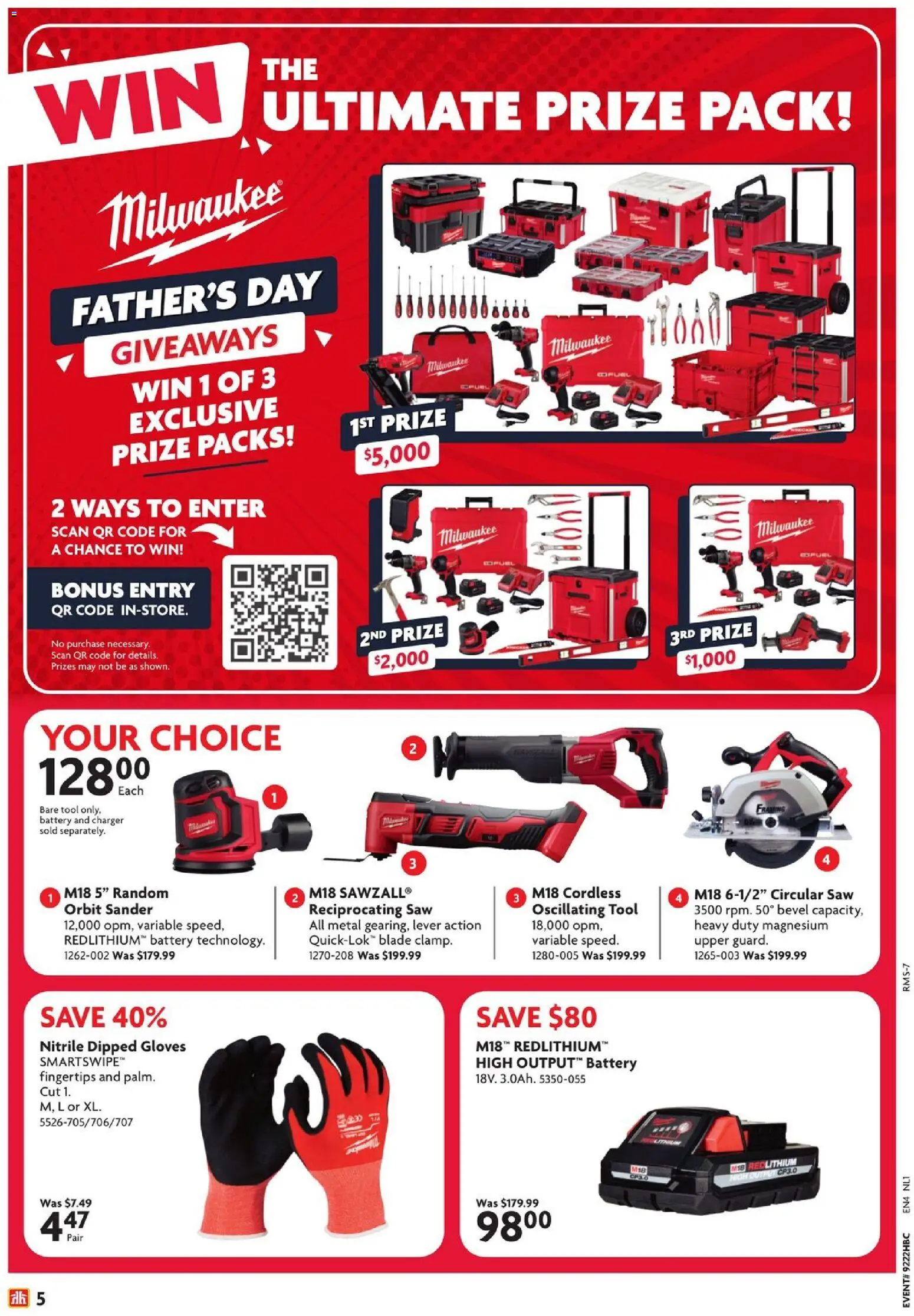 Home Hardware flyer valid from 28.05.2026 | Page: 5 | Products: Gloves, Battery